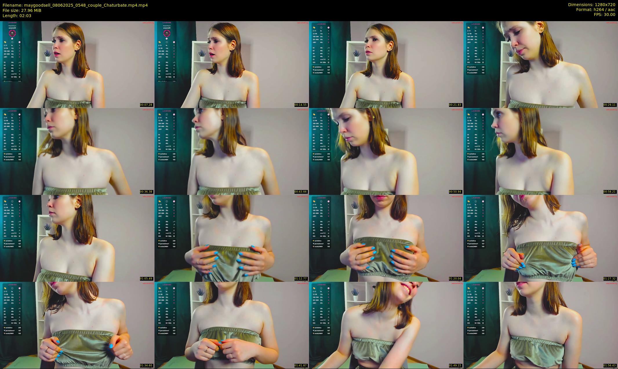maygoodsell — 3 minute Chaturbate couple cam show recording, 720p, Jun 8, 2025