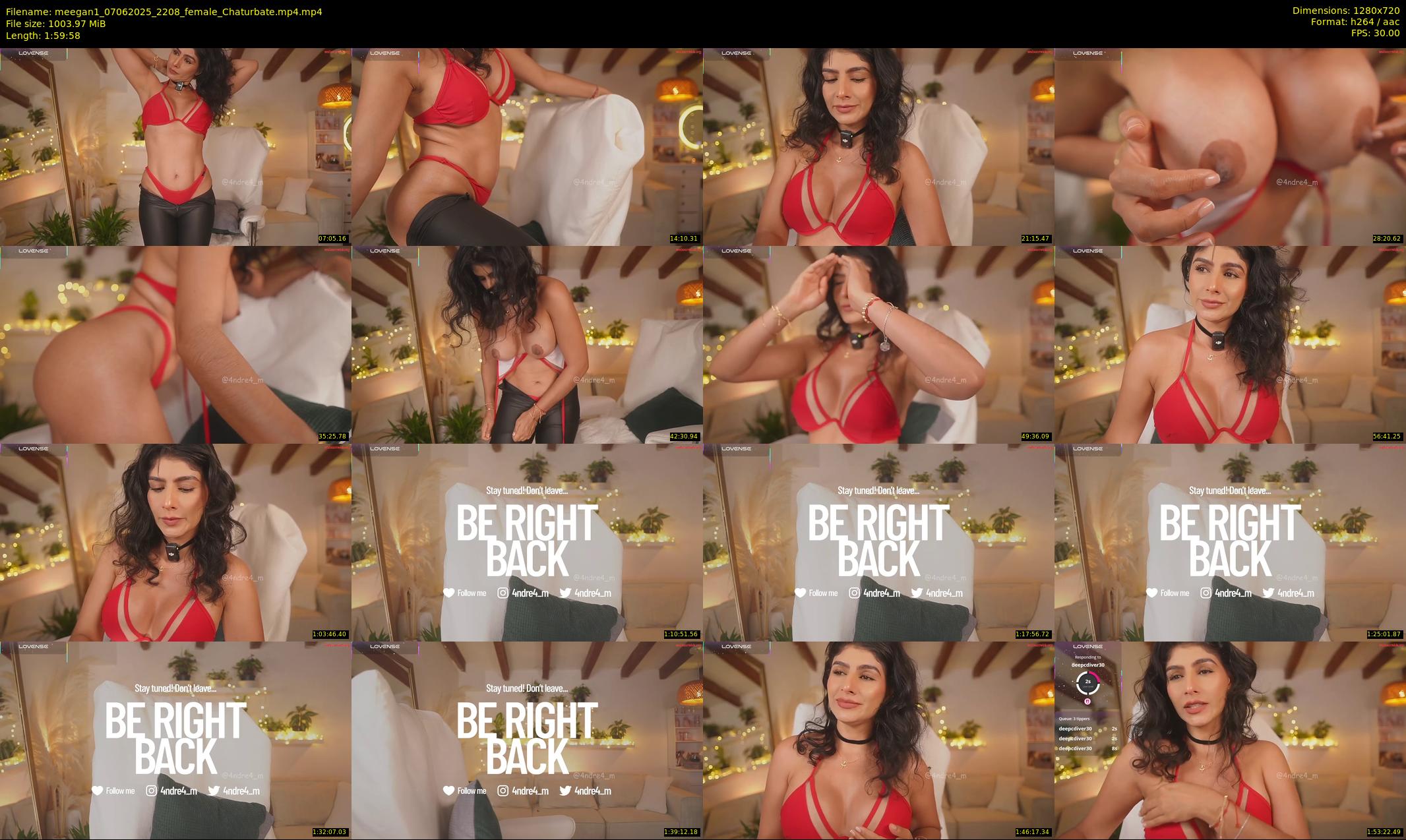 meegan1 — 120 minute Chaturbate female cam show recording, 720p, Jun 7, 2025