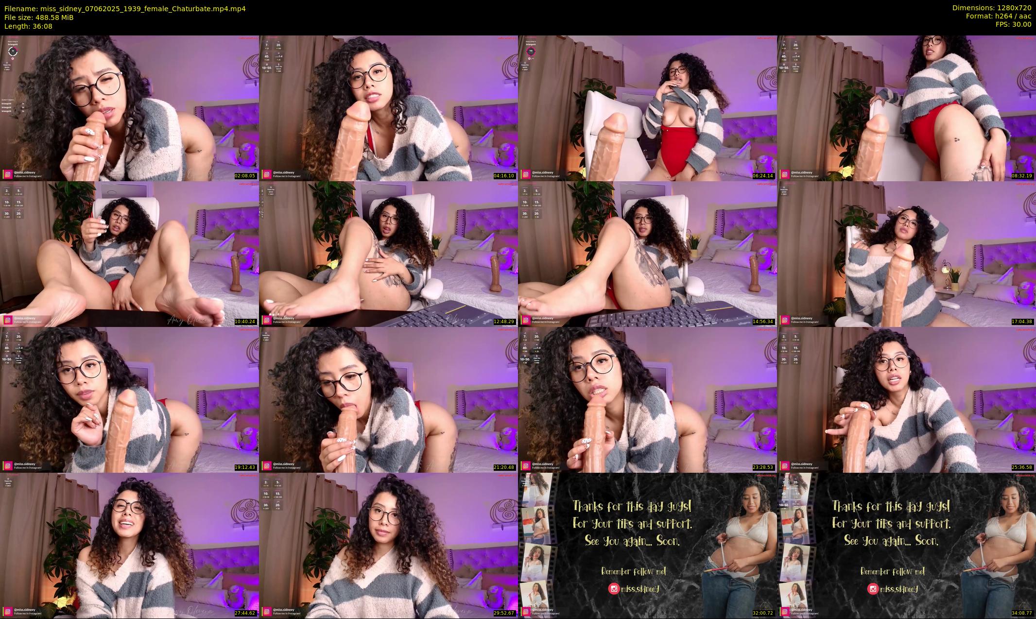 miss_sidney — 37 minute Chaturbate female cam show recording, 720p, Jun 7, 2025