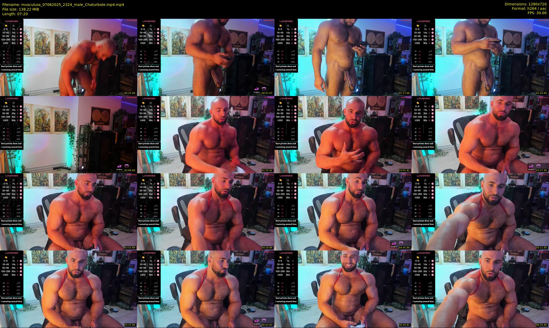 musculusx — 8 minute Chaturbate male cam show recording, 720p, Jun 7, 2025