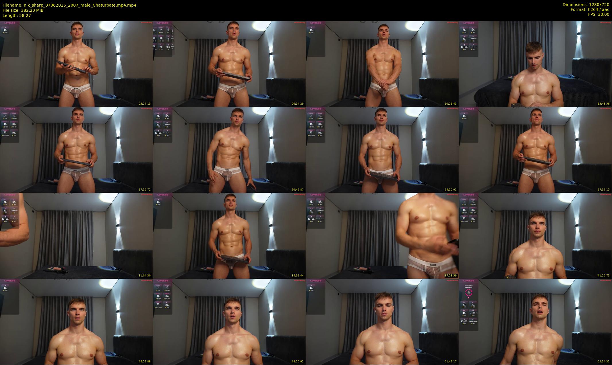 nik_sharp — 59 minute Chaturbate male cam show recording, 720p, Jun 7, 2025