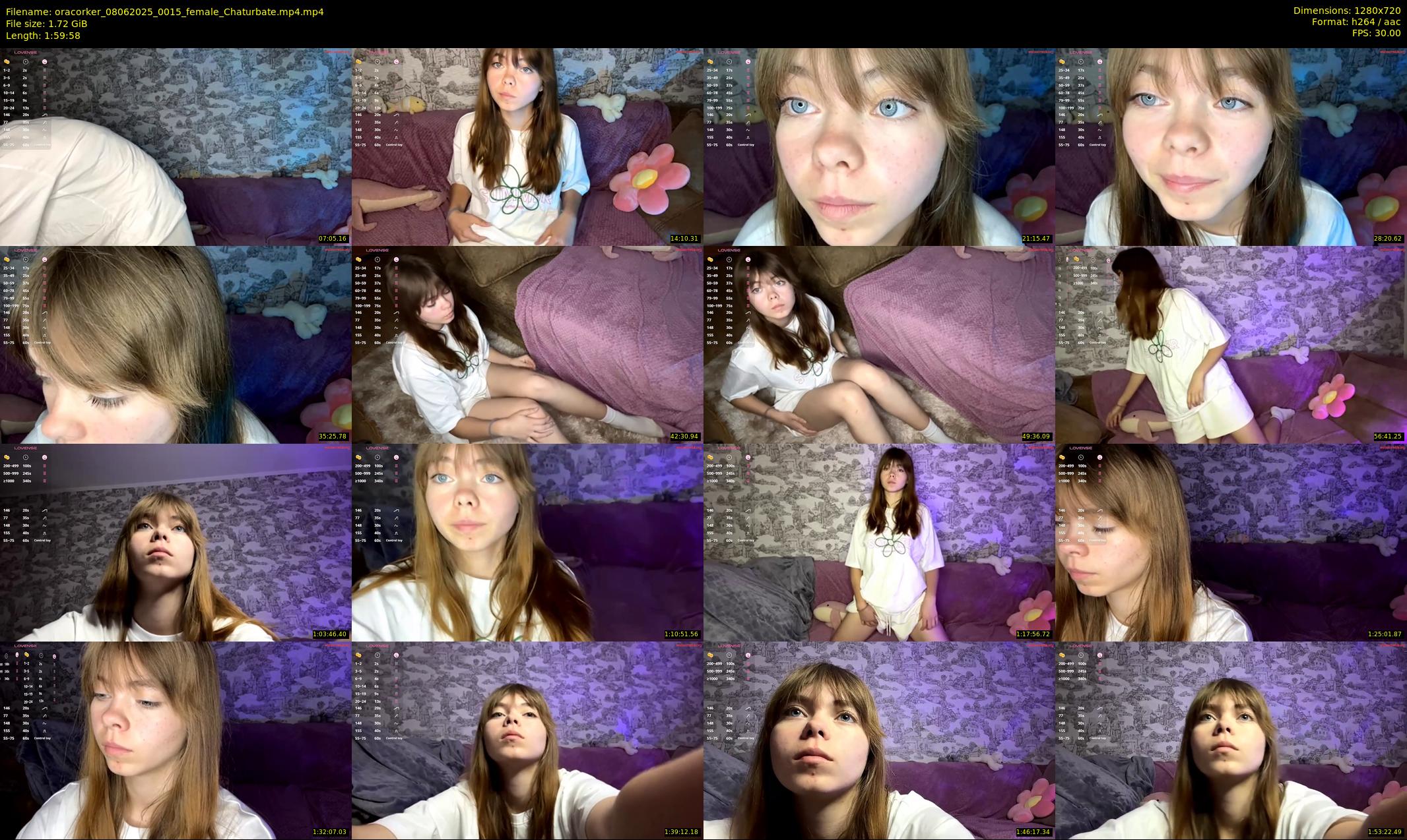 oracorker — 120 minute Chaturbate female cam show recording, 720p, Jun 8, 2025