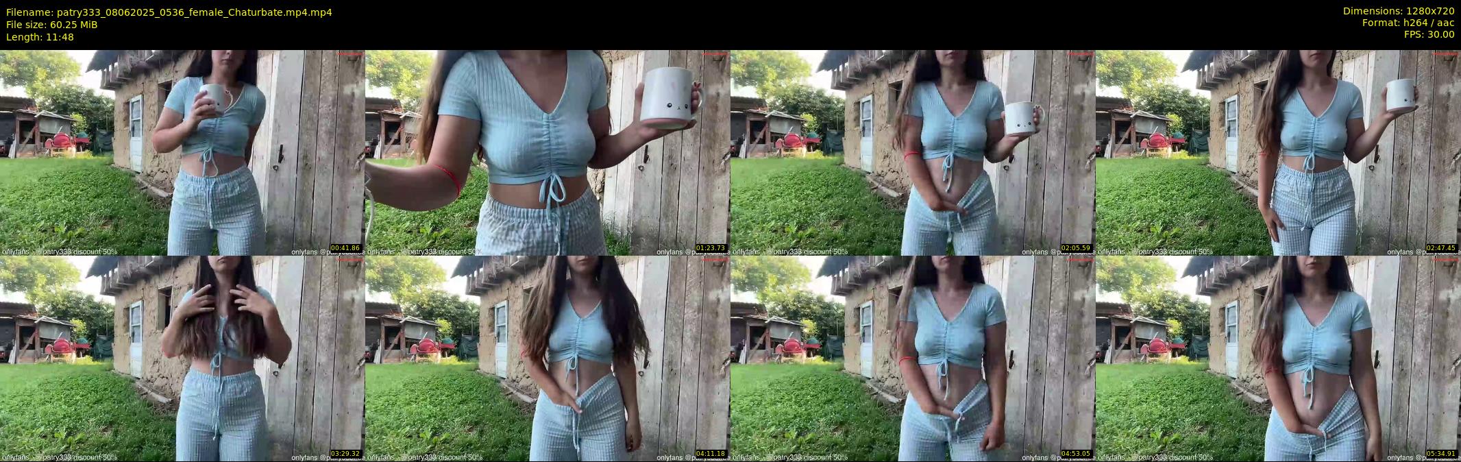 patry333 — 12 minute Chaturbate female cam show recording, 720p, Jun 8, 2025