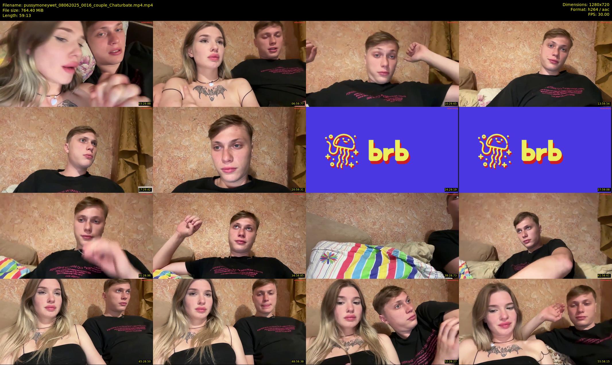 pussymoneywet — 60 minute Chaturbate couple cam show recording, 720p, Jun 8, 2025