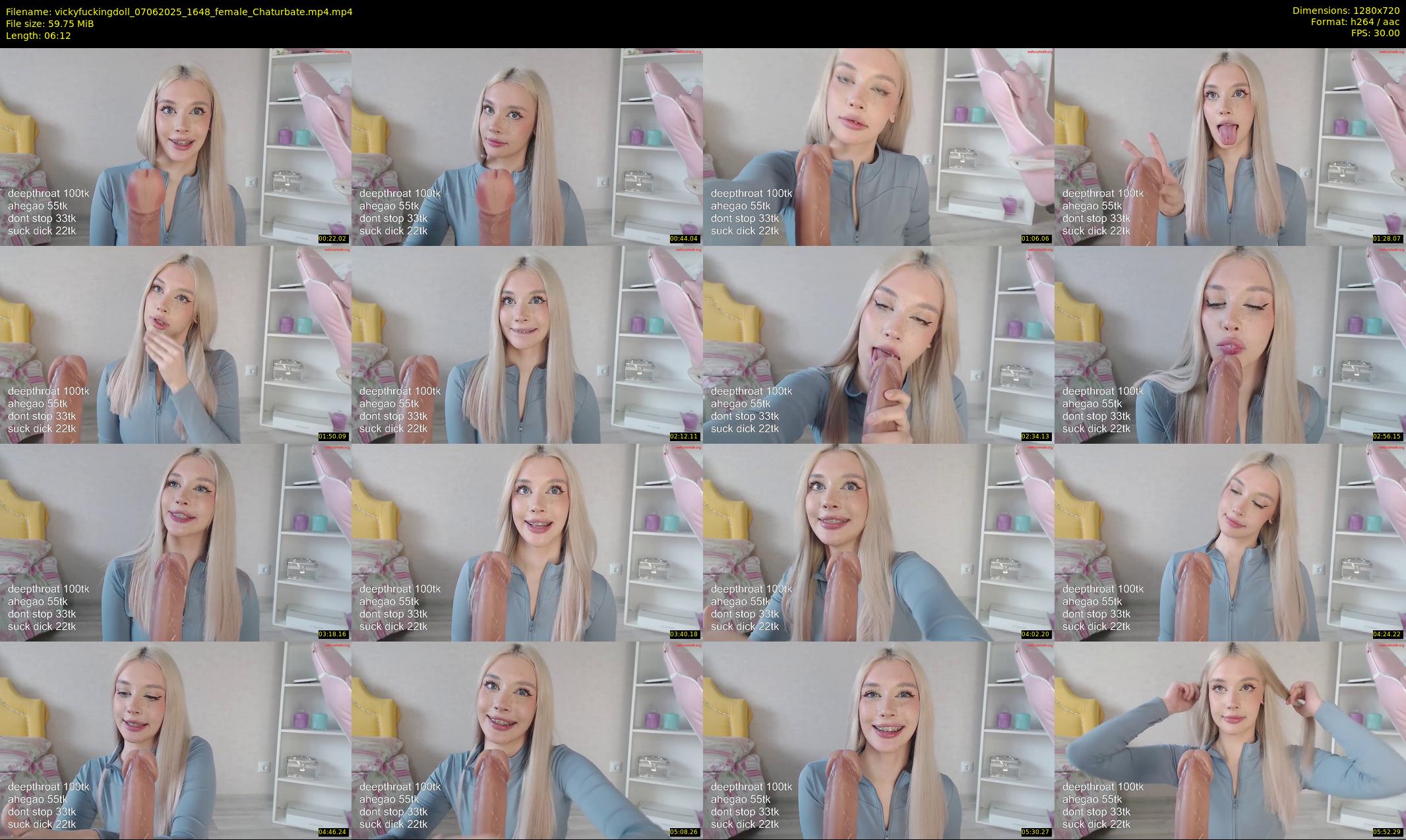 vickyfuckingdoll — 7 minute Chaturbate female cam show recording, 720p, Jun 7, 2025