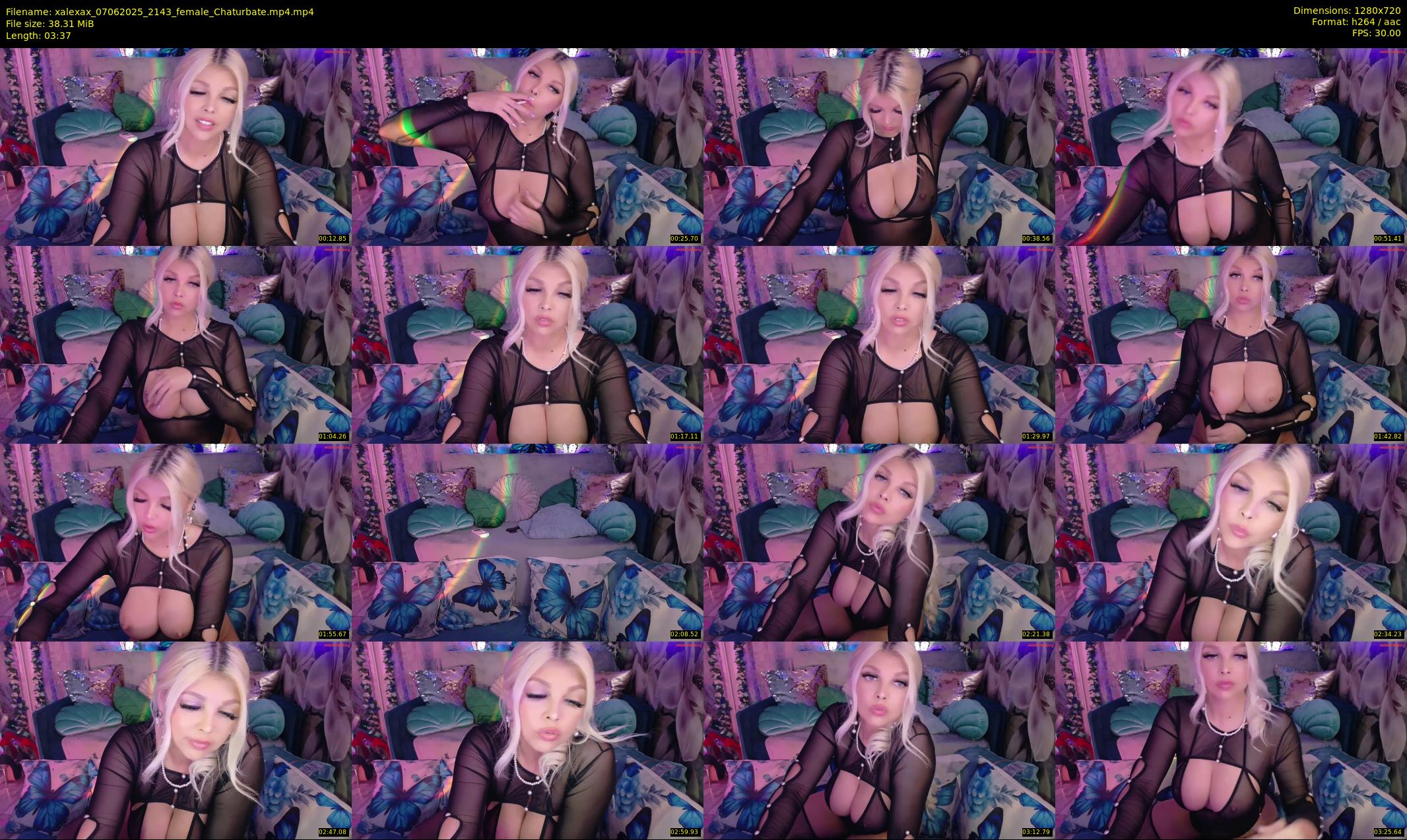 xalexax — 4 minute Chaturbate female cam show recording, 720p, Jun 7, 2025