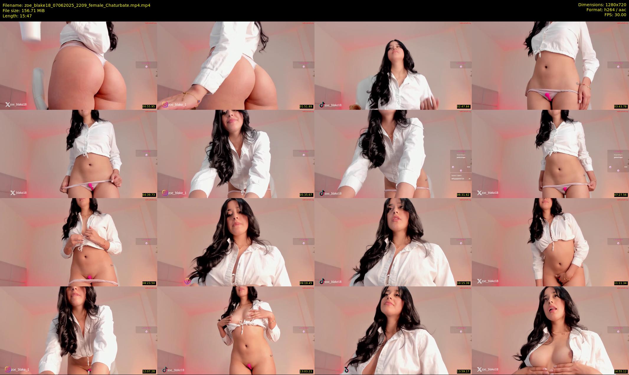 zoe_blake18 — 16 minute Chaturbate female cam show recording, 720p, Jun 7, 2025