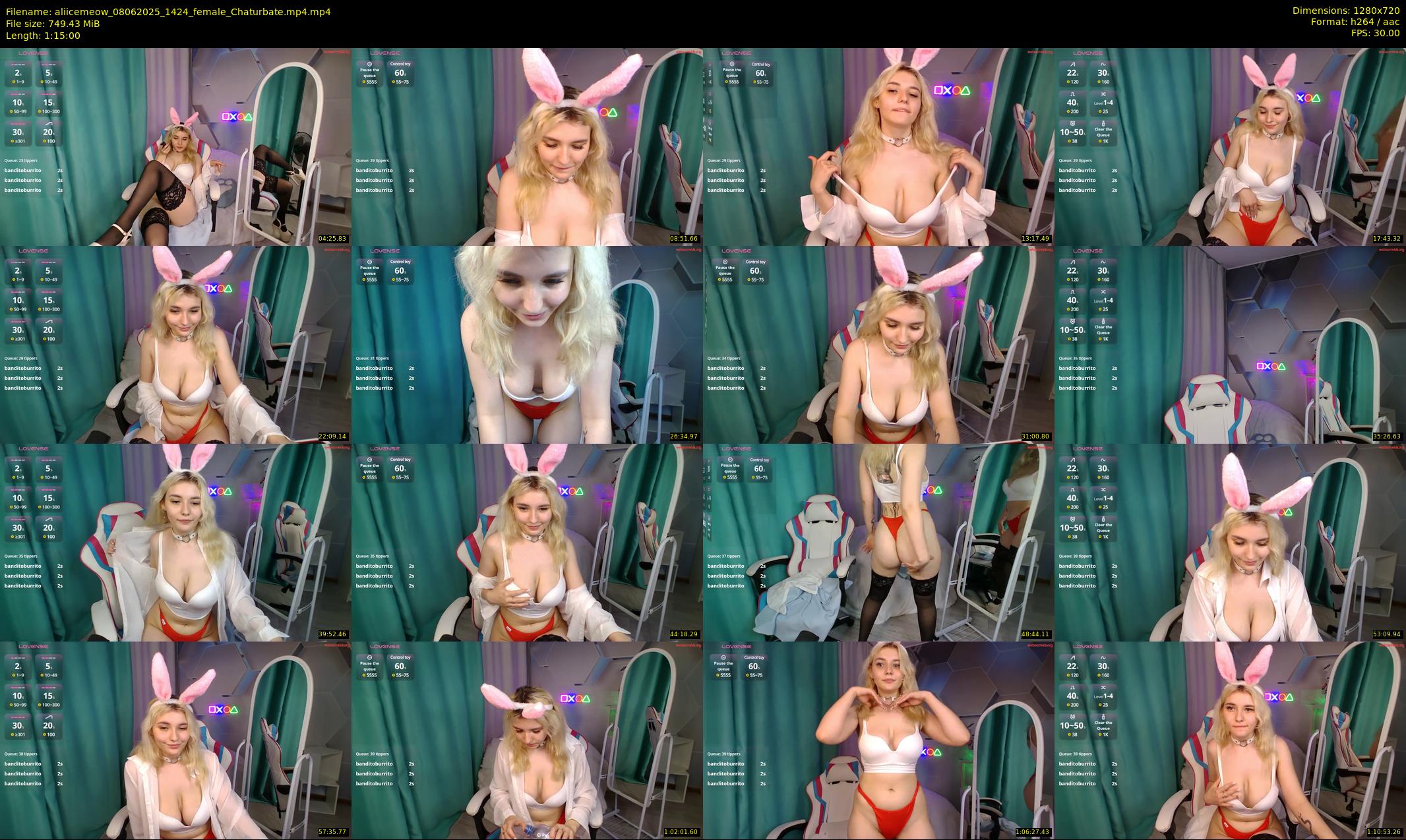 aliicemeow — 75 minute Chaturbate female cam show recording, 720p, Jun 8, 2025