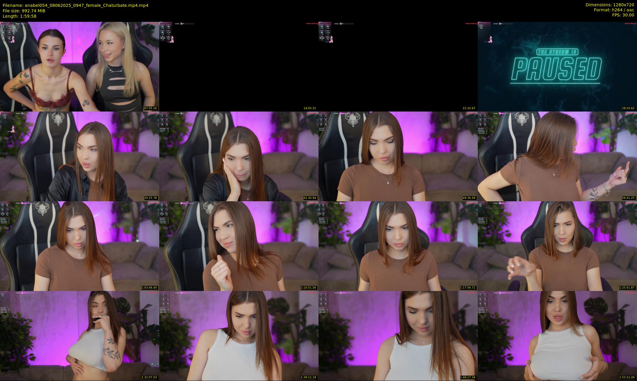 anabel054 — 120 minute Chaturbate female cam show recording, 720p, Jun 8, 2025