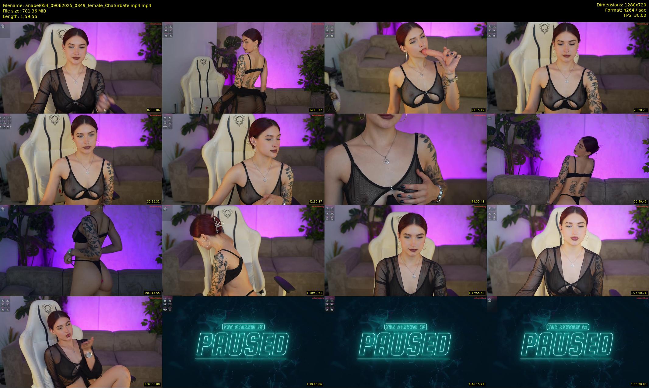 anabel054 — 120 minute Chaturbate female cam show recording, 720p, Jun 9, 2025
