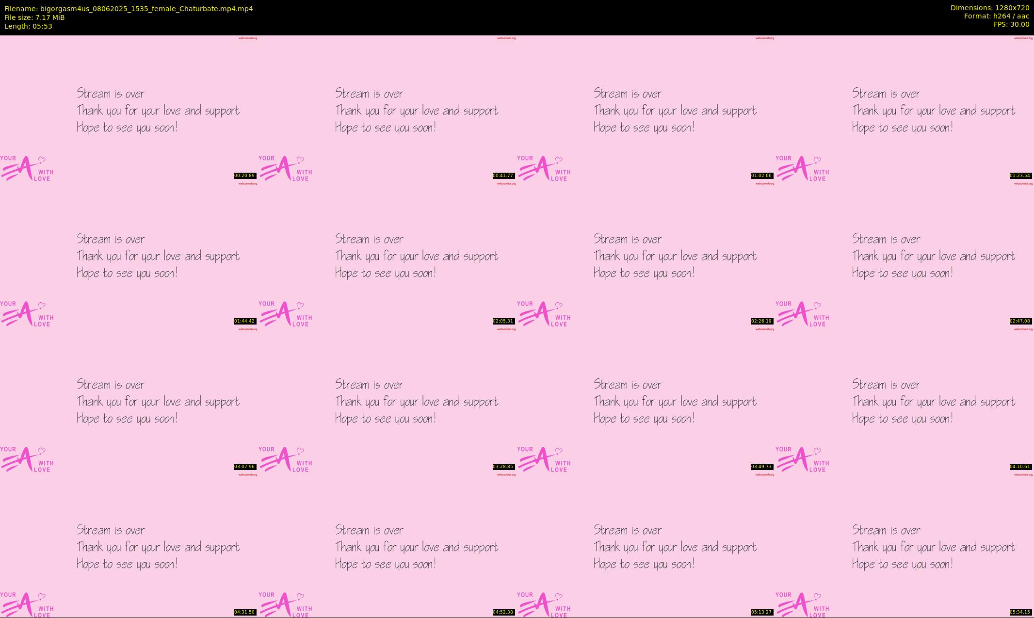 bigorgasm4us — 6 minute Chaturbate female cam show recording, 720p, Jun 8, 2025