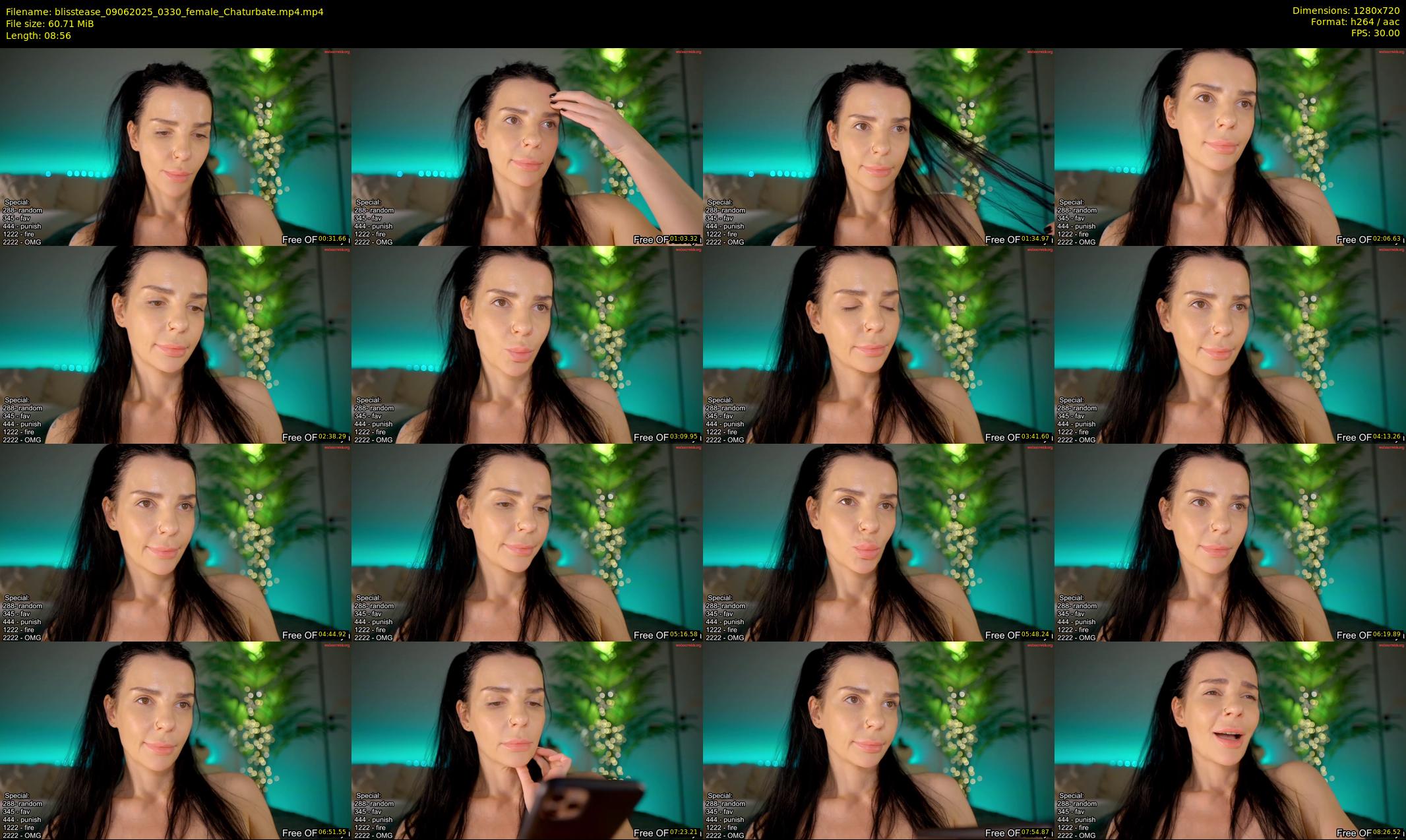 blisstease — 9 minute Chaturbate female cam show recording, 720p, Jun 9, 2025