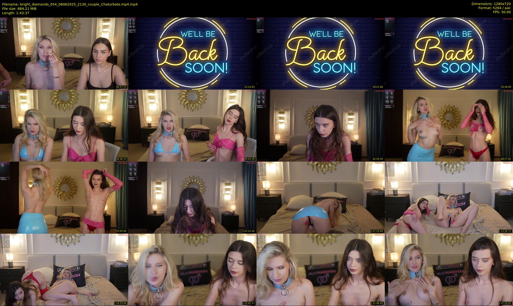 bright_diamonds_054 — 104 minute Chaturbate couple cam show recording, 720p, Jun 8, 2025