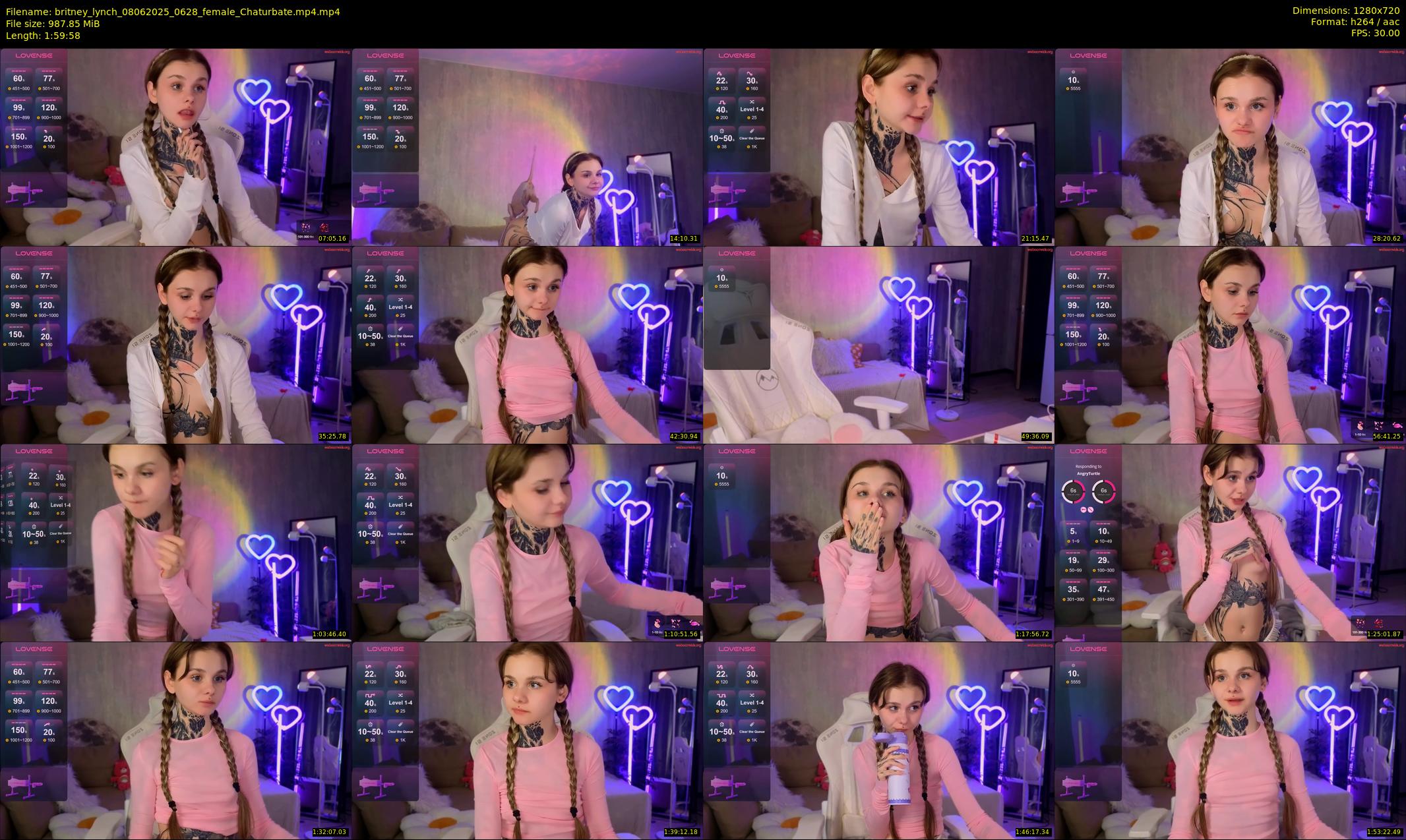 britney_lynch — 120 minute Chaturbate female cam show recording, 720p, Jun 8, 2025