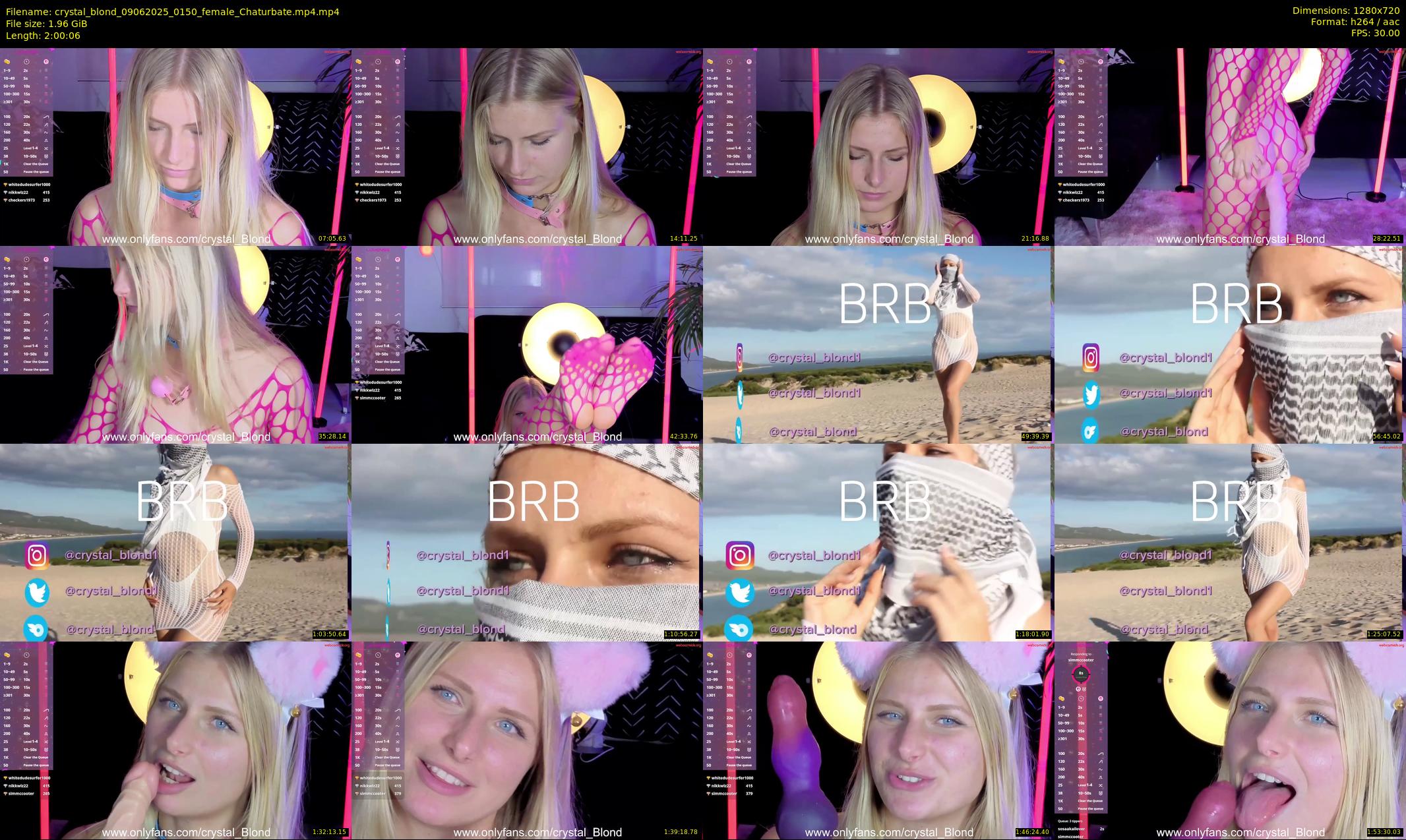 crystal_blond — 121 minute Chaturbate female cam show recording, 720p, Jun 9, 2025