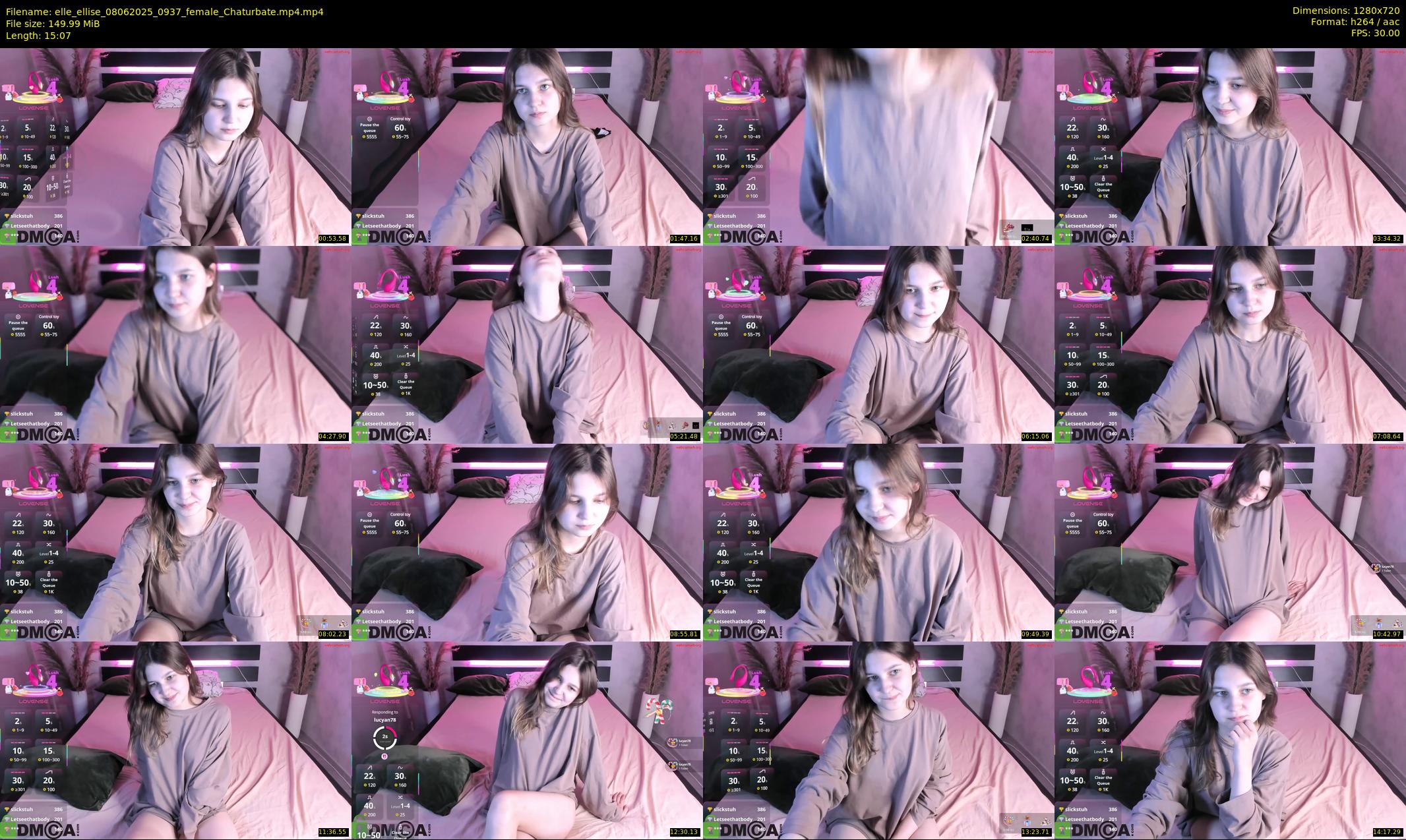elle_ellise — 16 minute Chaturbate female cam show recording, 720p, Jun 8, 2025