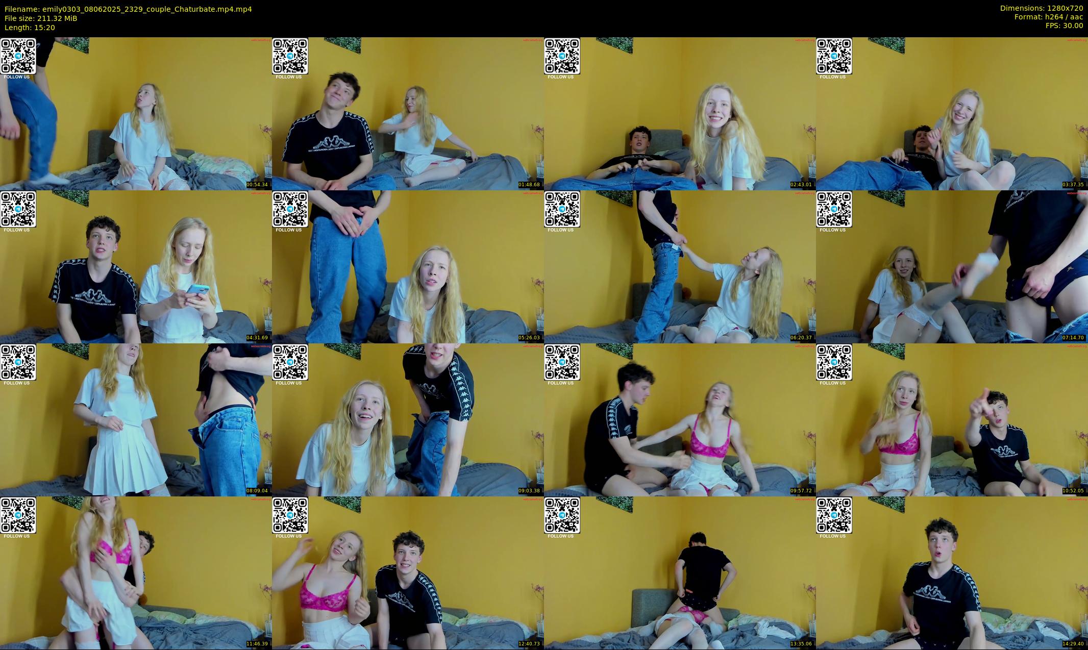 emily0303 — 16 minute Chaturbate couple cam show recording, 720p, Jun 8, 2025