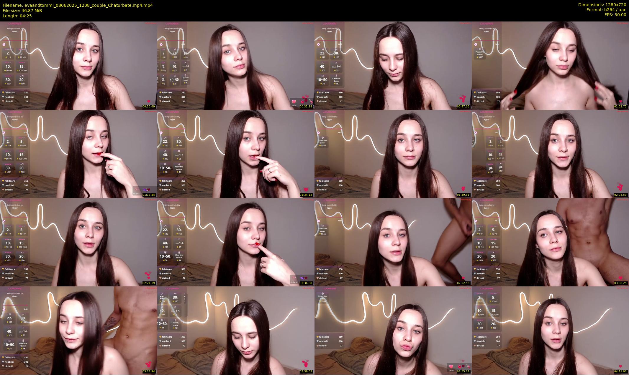 evaandtommi — 5 minute Chaturbate couple cam show recording, 720p, Jun 8, 2025