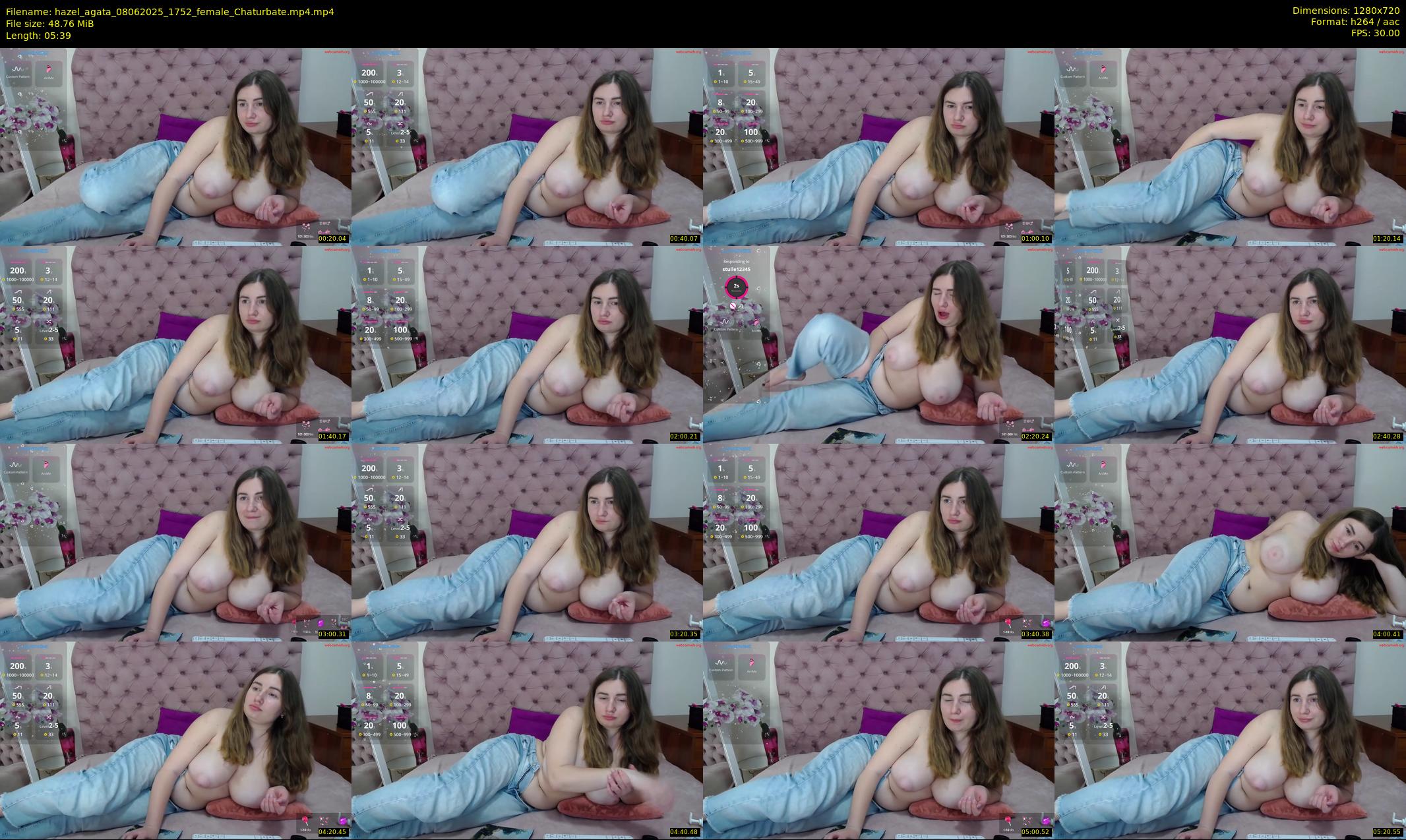 hazel_agata — 6 minute Chaturbate female cam show recording, 720p, Jun 8, 2025