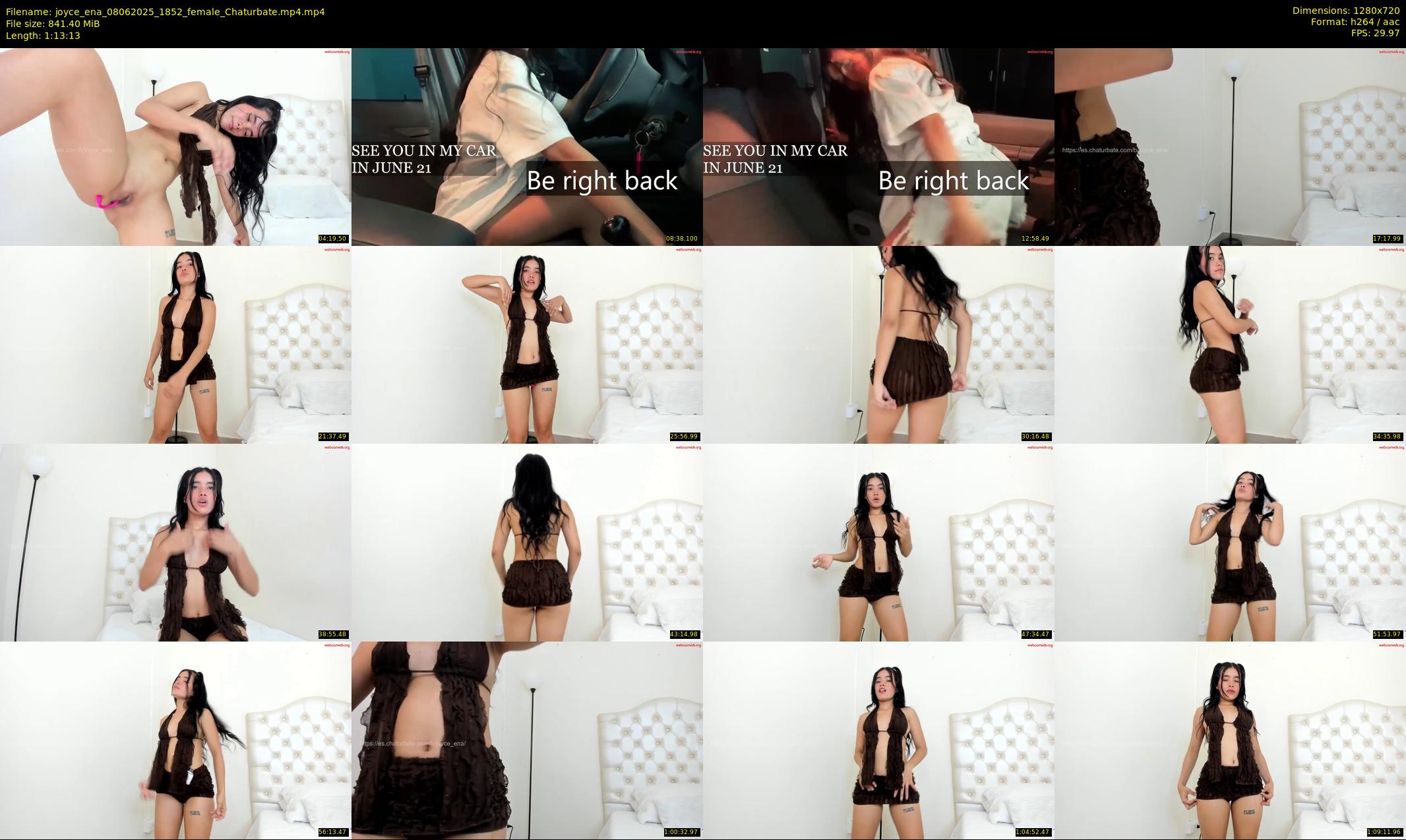 joyce_ena — 74 minute Chaturbate female cam show recording, 720p, Jun 8, 2025