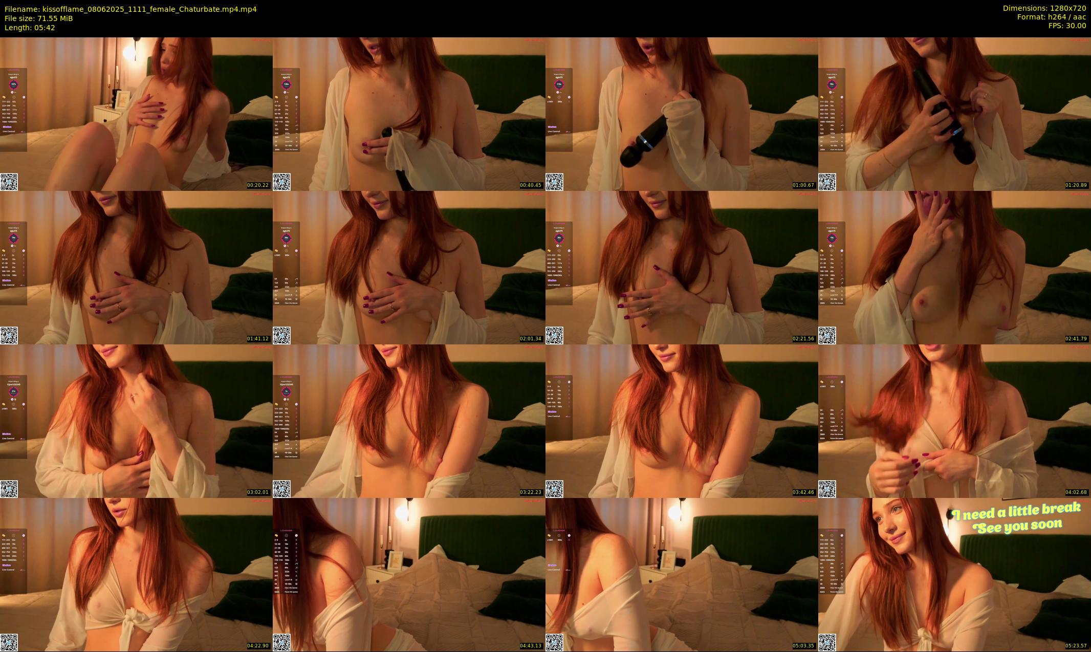 kissofflame — 6 minute Chaturbate female cam show recording, 720p, Jun 8, 2025