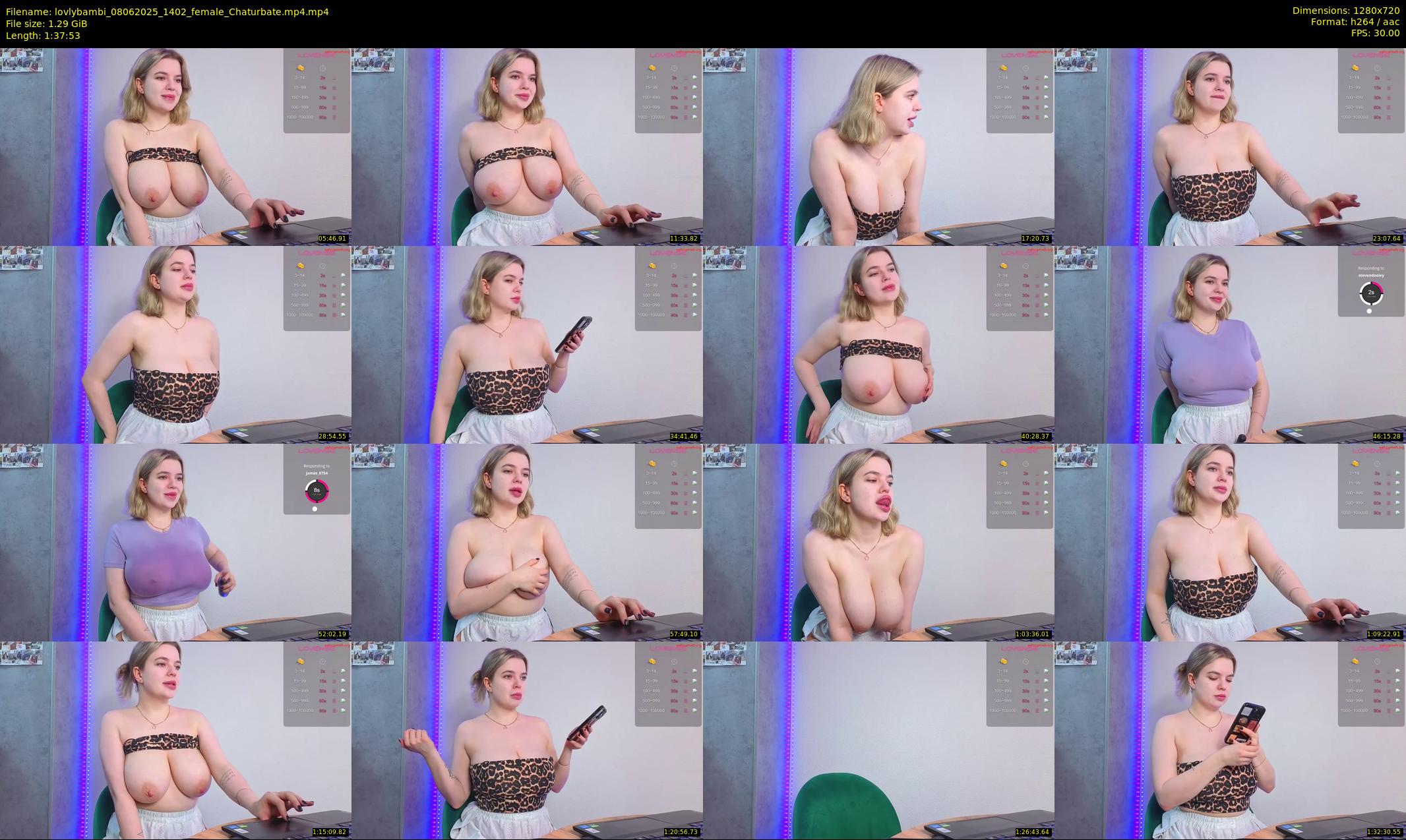 lovlybambi — 98 minute Chaturbate female cam show recording, 720p, Jun 8, 2025