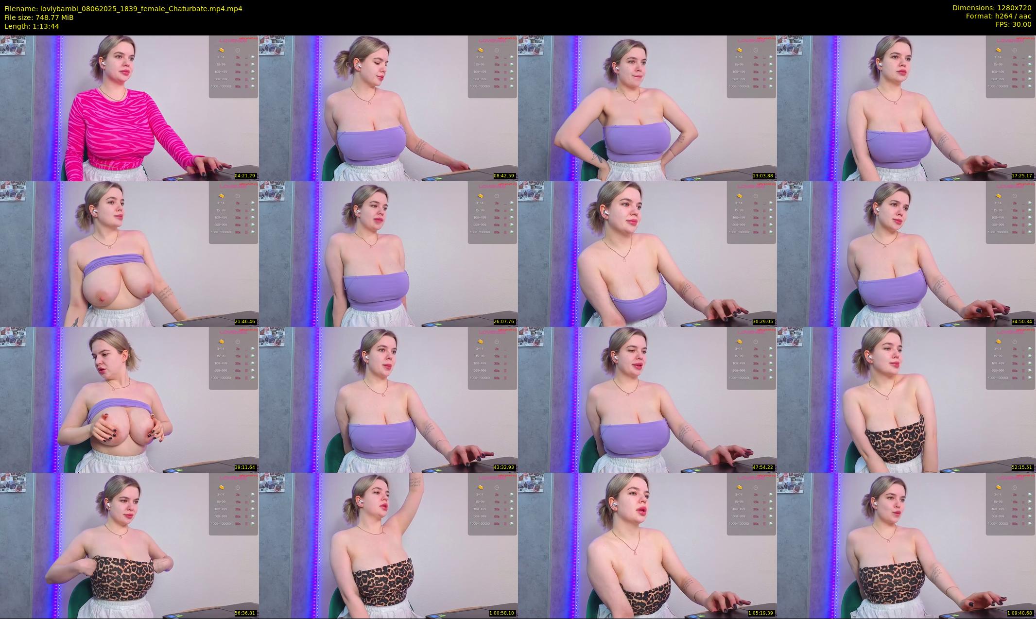 lovlybambi — 74 minute Chaturbate female cam show recording, 720p, Jun 8, 2025