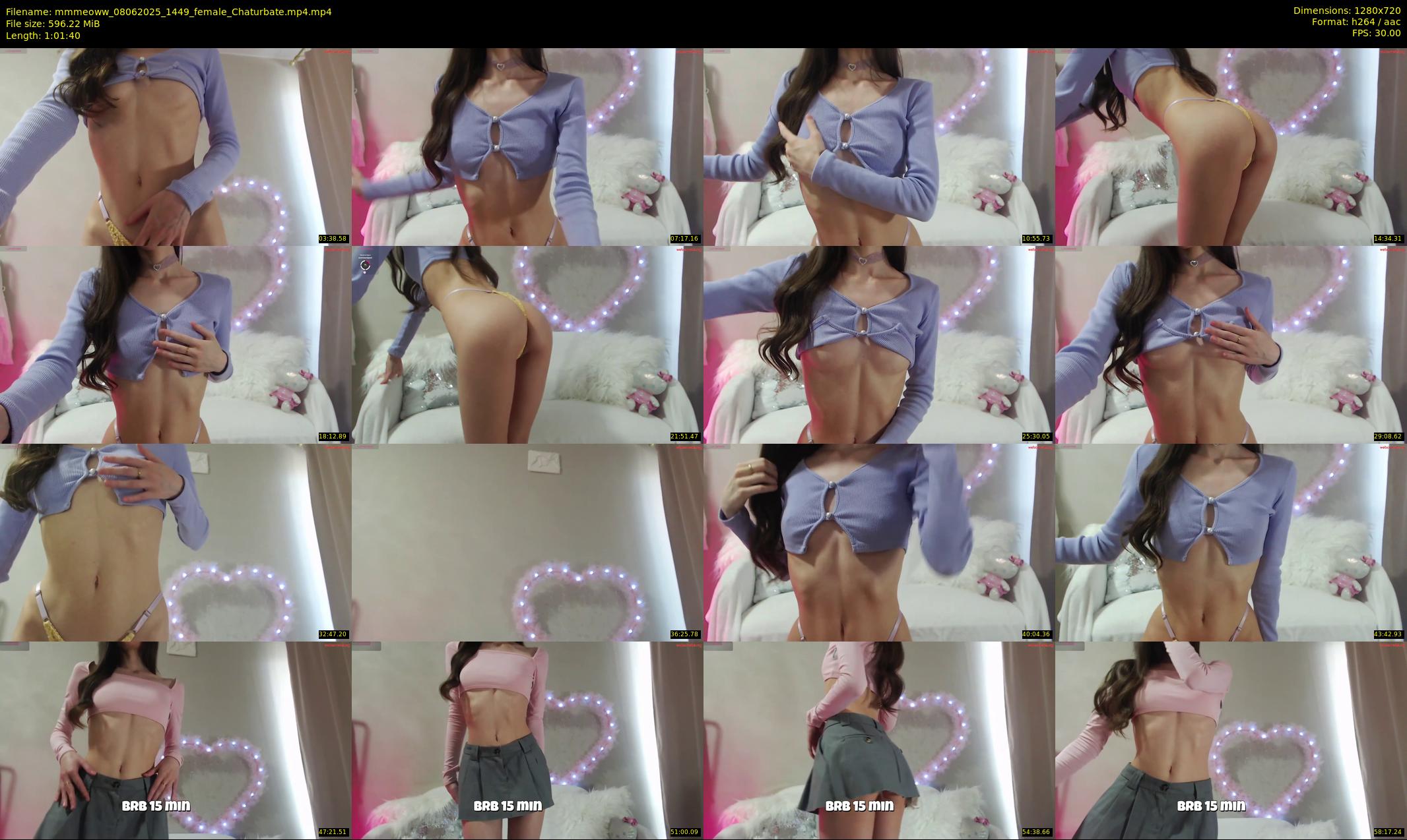 mmmeoww — 62 minute Chaturbate female cam show recording, 720p, Jun 8, 2025