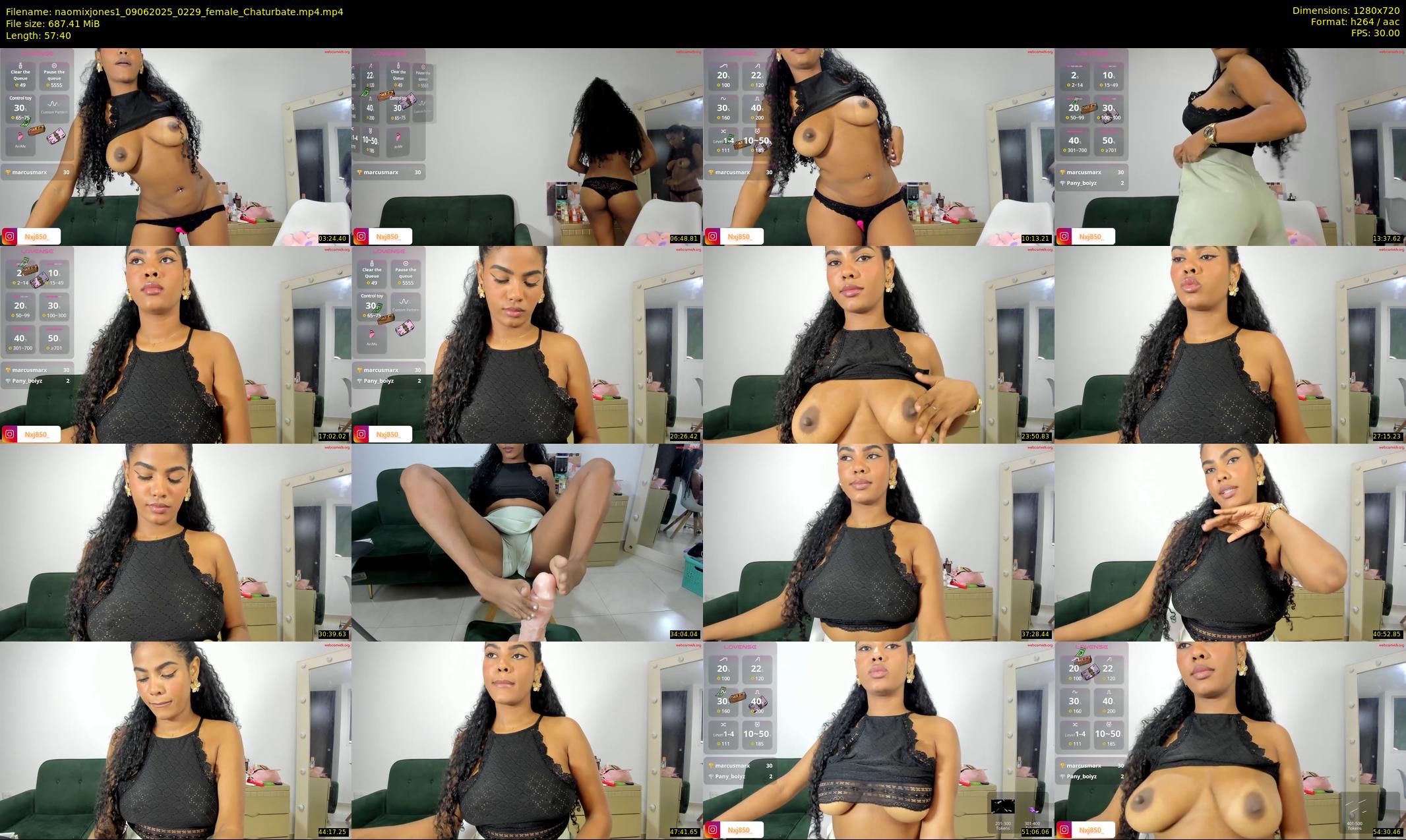 naomixjones1 — 58 minute Chaturbate female cam show recording, 720p, Jun 9, 2025