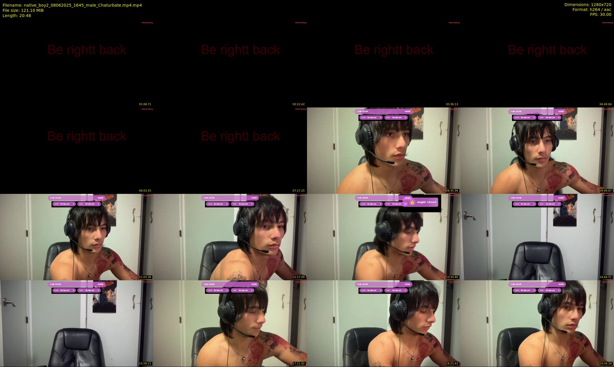 native_boy2 — 21 minute Chaturbate male cam show recording, 720p, Jun 8, 2025