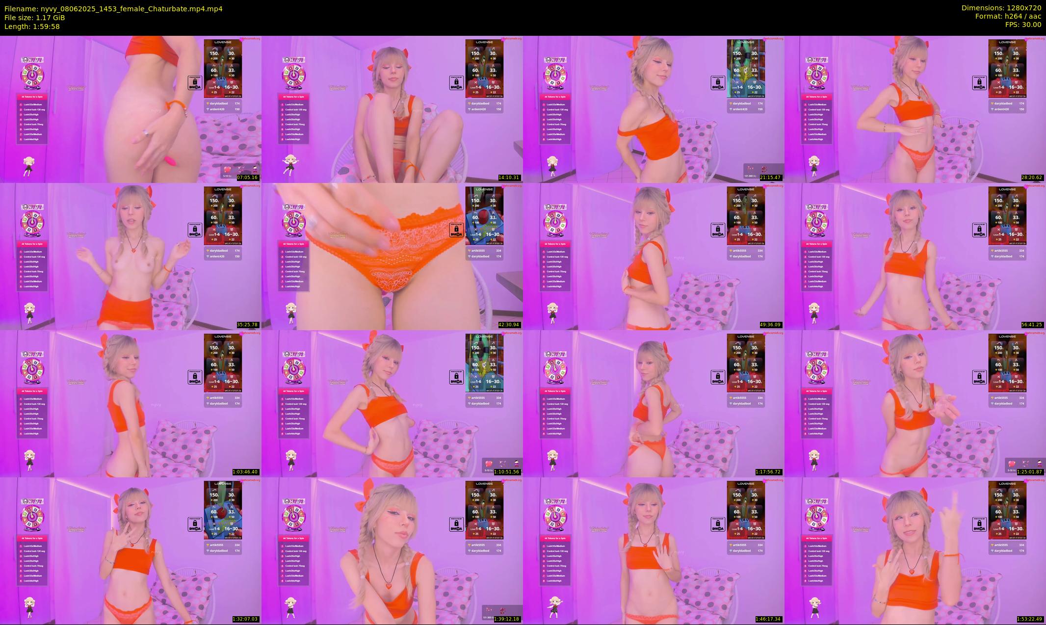 nyvy — 120 minute Chaturbate female cam show recording, 720p, Jun 8, 2025