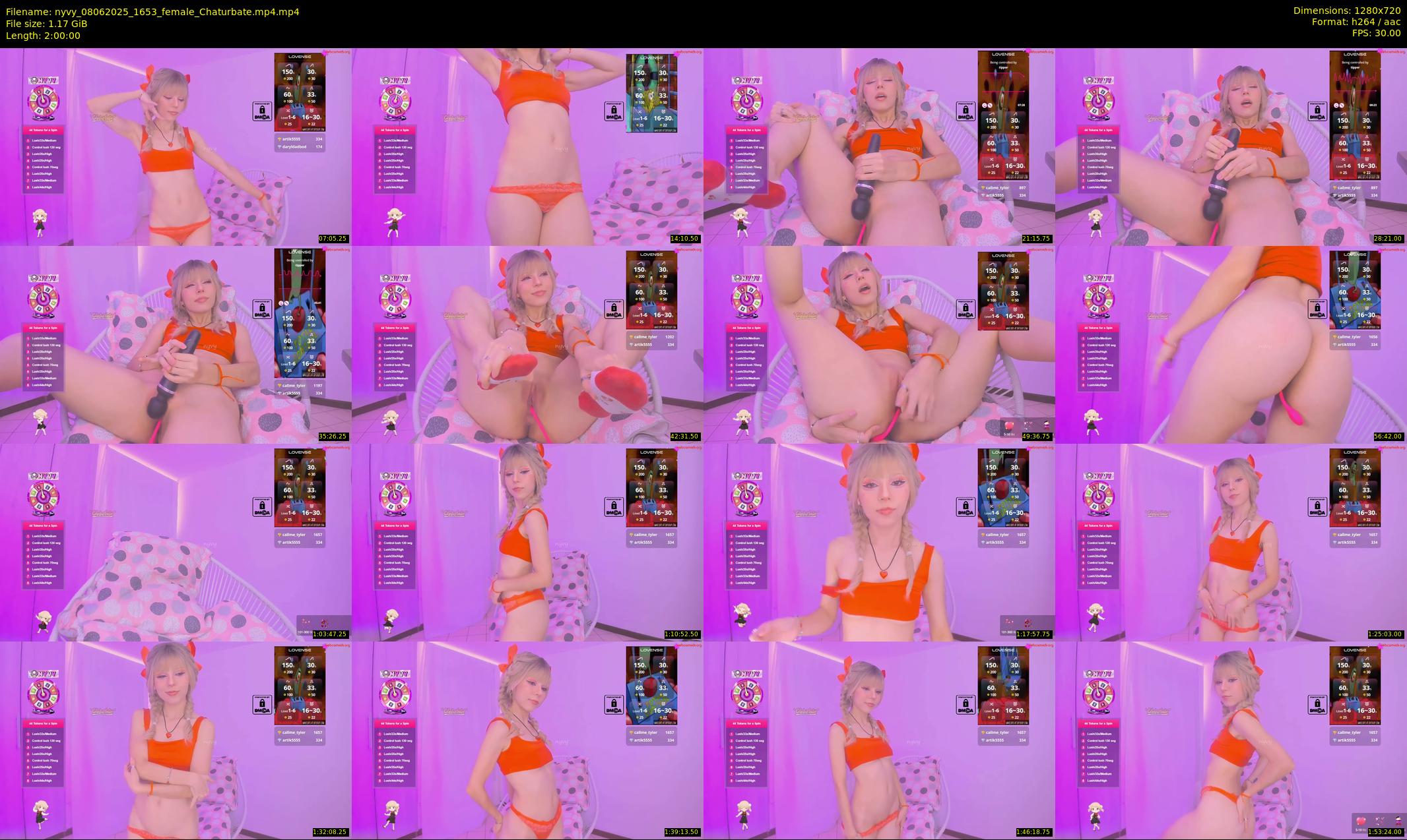 nyvy — 120 minute Chaturbate female cam show recording, 720p, Jun 8, 2025