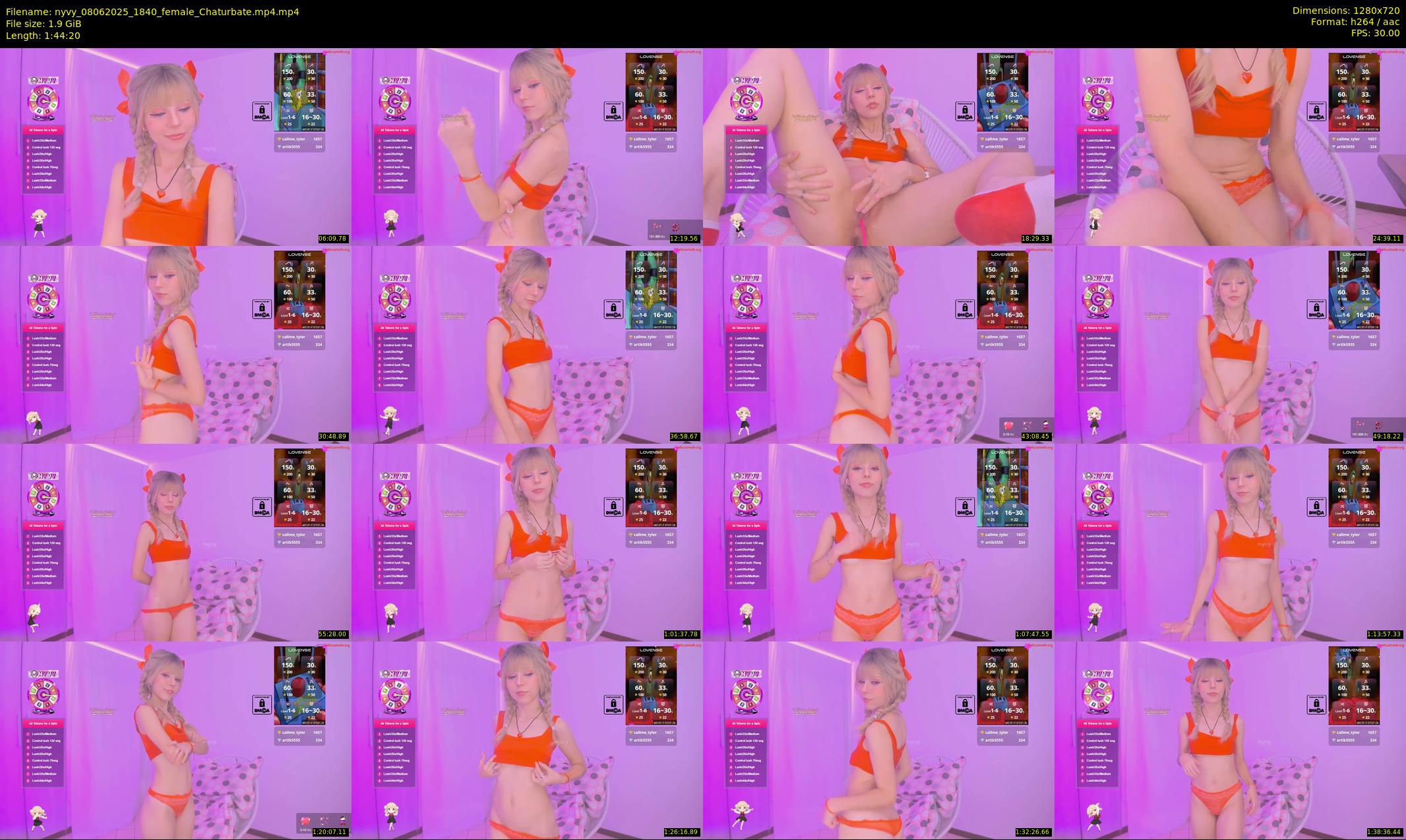 nyvy — 105 minute Chaturbate female cam show recording, 720p, Jun 8, 2025