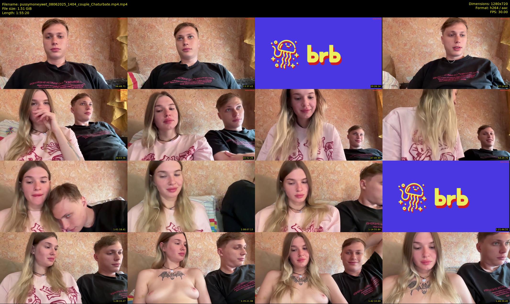 pussymoneywet — 116 minute Chaturbate couple cam show recording, 720p, Jun 8, 2025