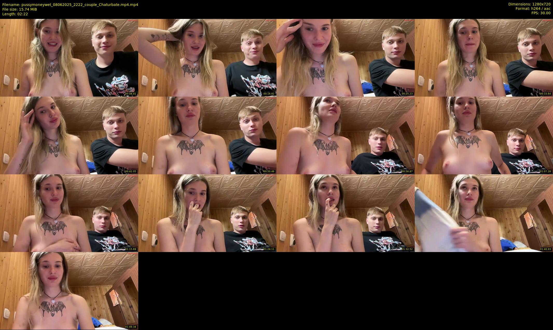 pussymoneywet — 3 minute Chaturbate couple cam show recording, 720p, Jun 8, 2025