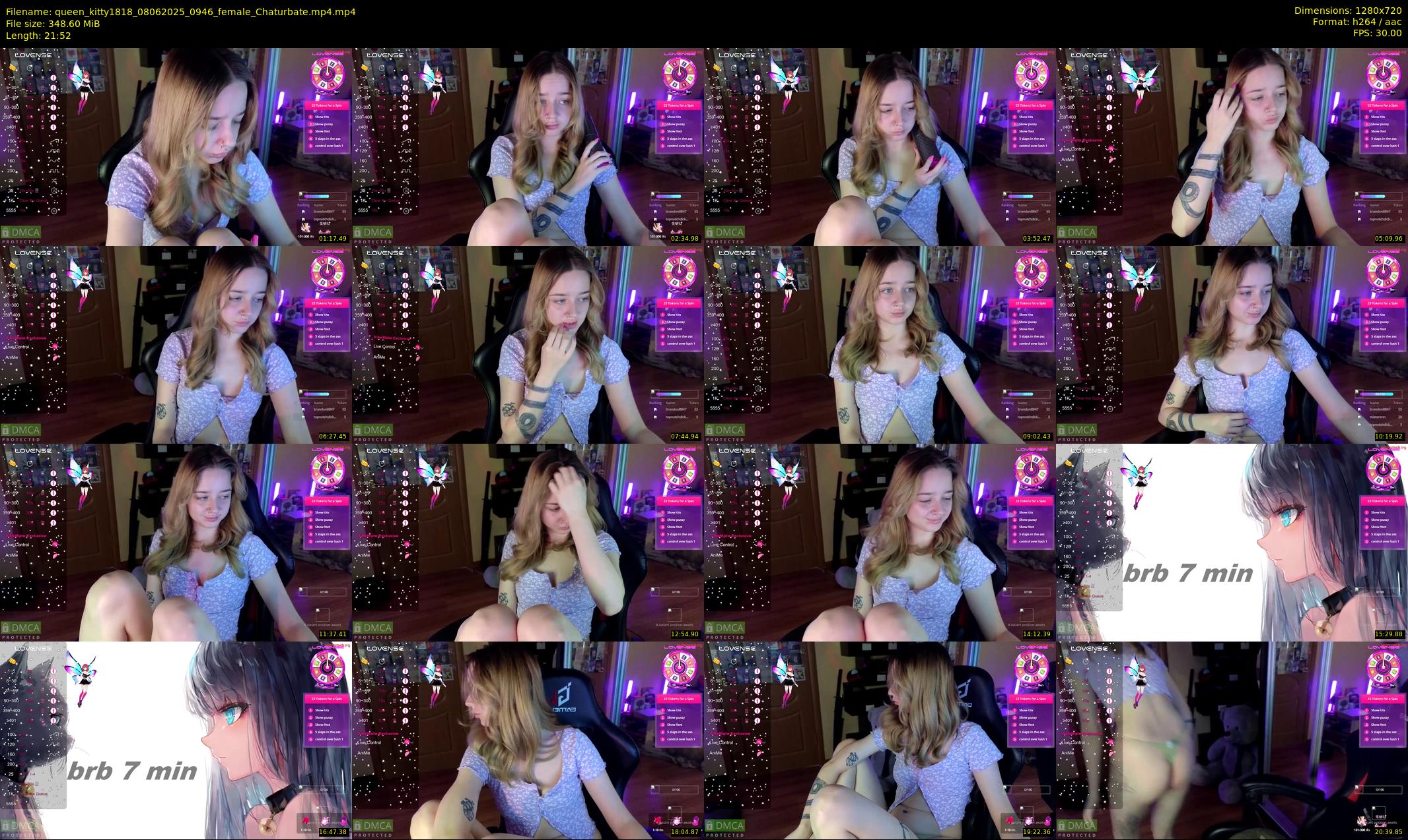 queen_kitty1818 — 22 minute Chaturbate female cam show recording, 720p, Jun 8, 2025