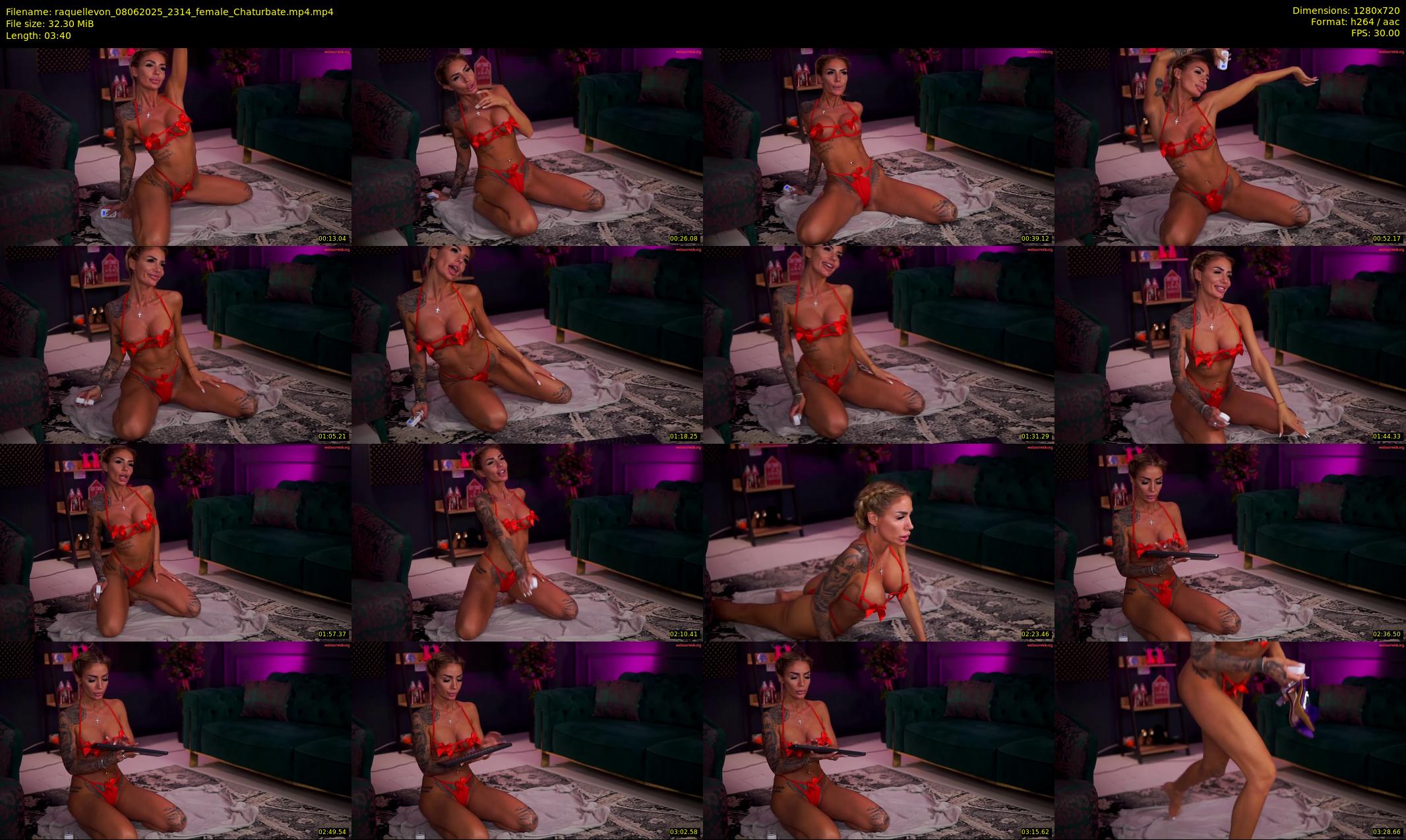 raquellevon — 4 minute Chaturbate female cam show recording, 720p, Jun 8, 2025