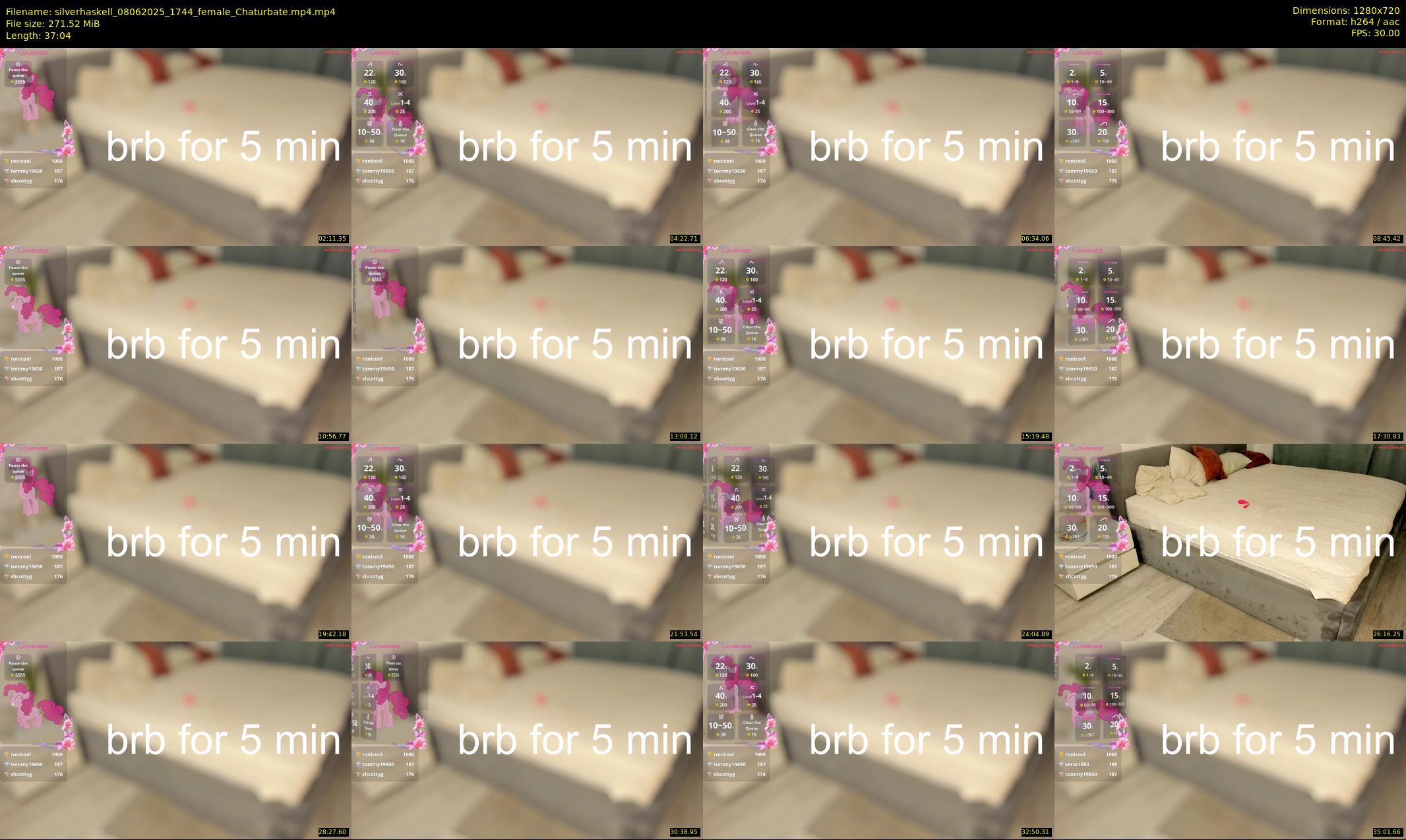 silverhaskell — 38 minute Chaturbate female cam show recording, 720p, Jun 8, 2025