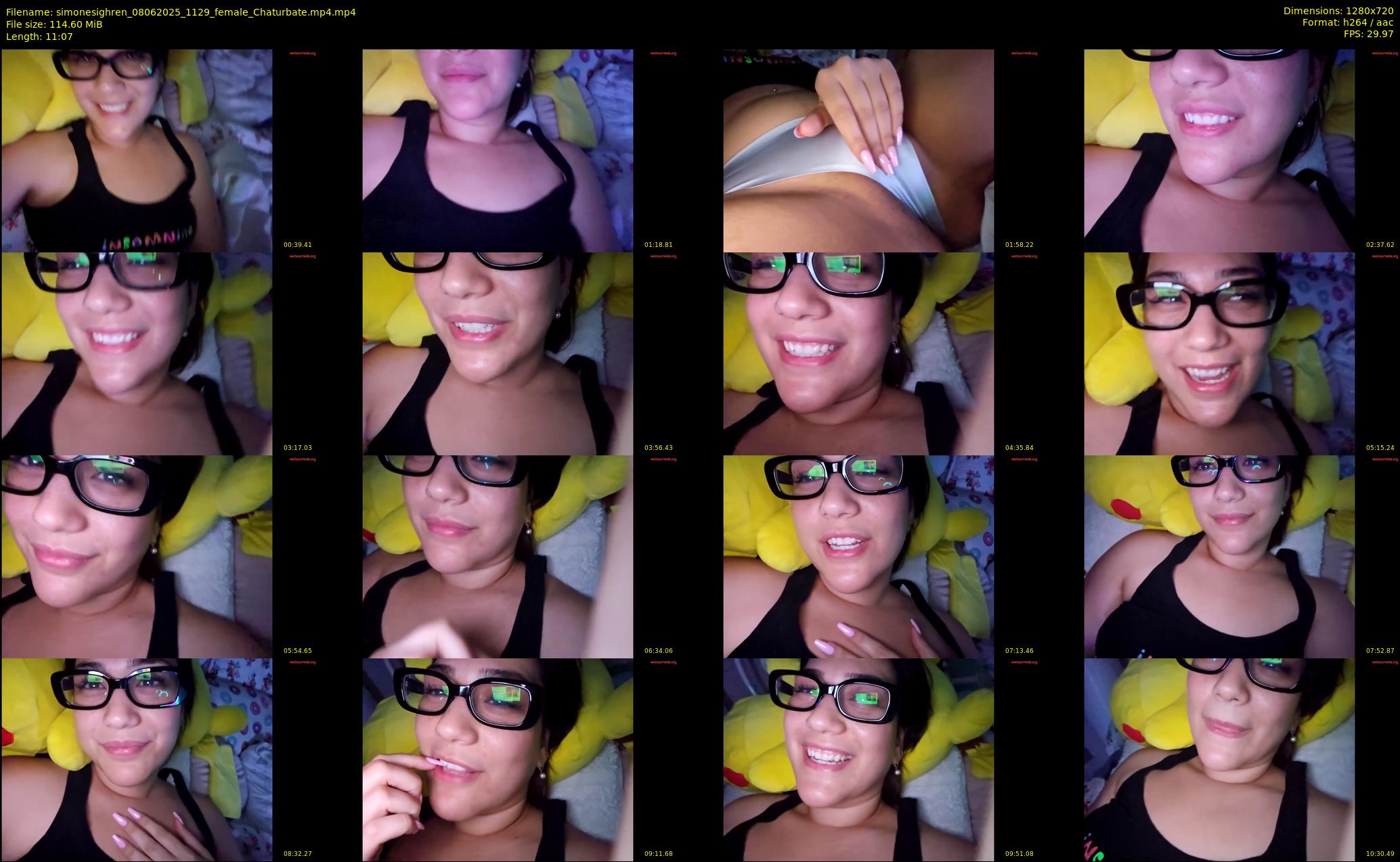 simonesighren — 12 minute Chaturbate female cam show recording, 720p, Jun 8, 2025