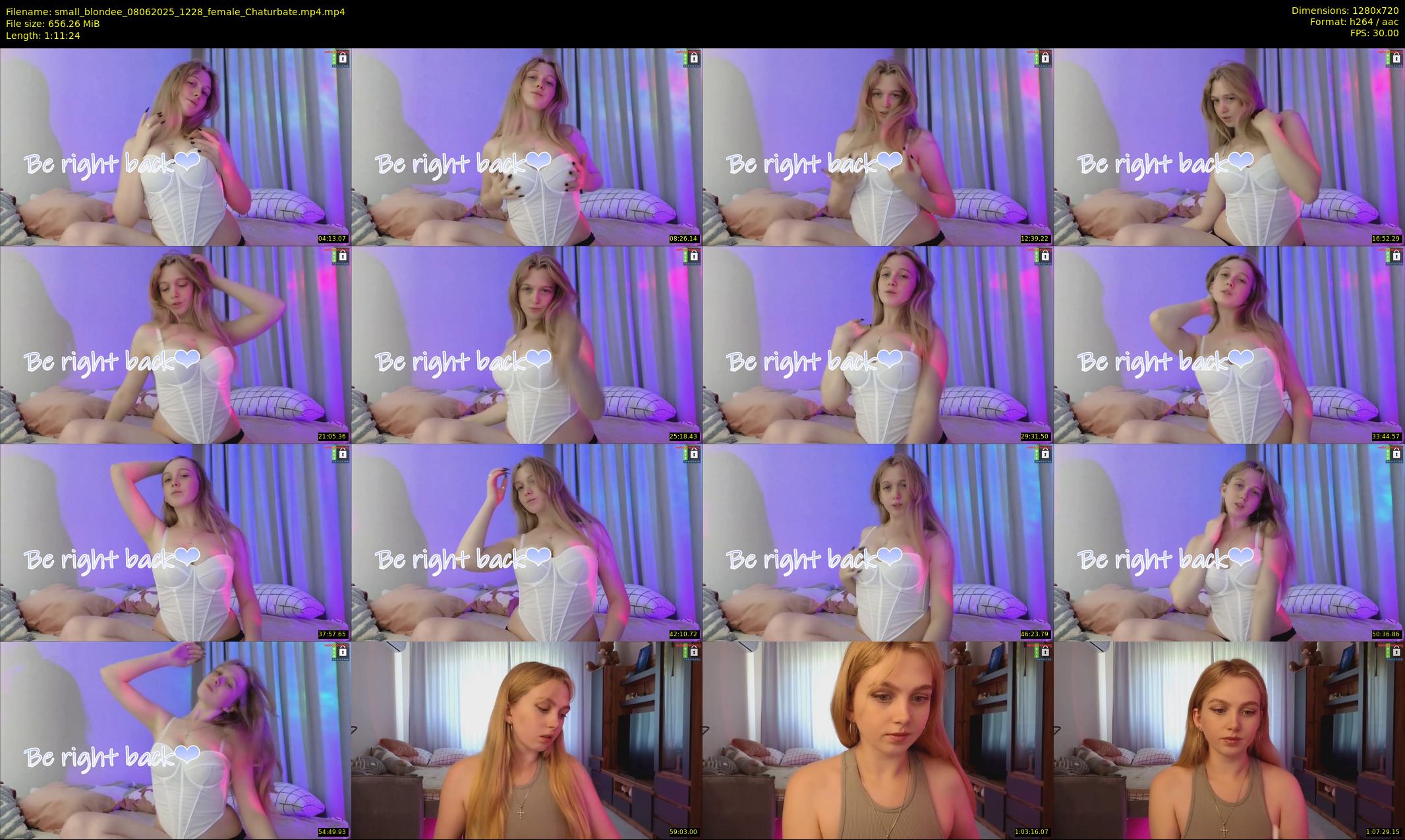 small_blondee — 72 minute Chaturbate female cam show recording, 720p, Jun 8, 2025