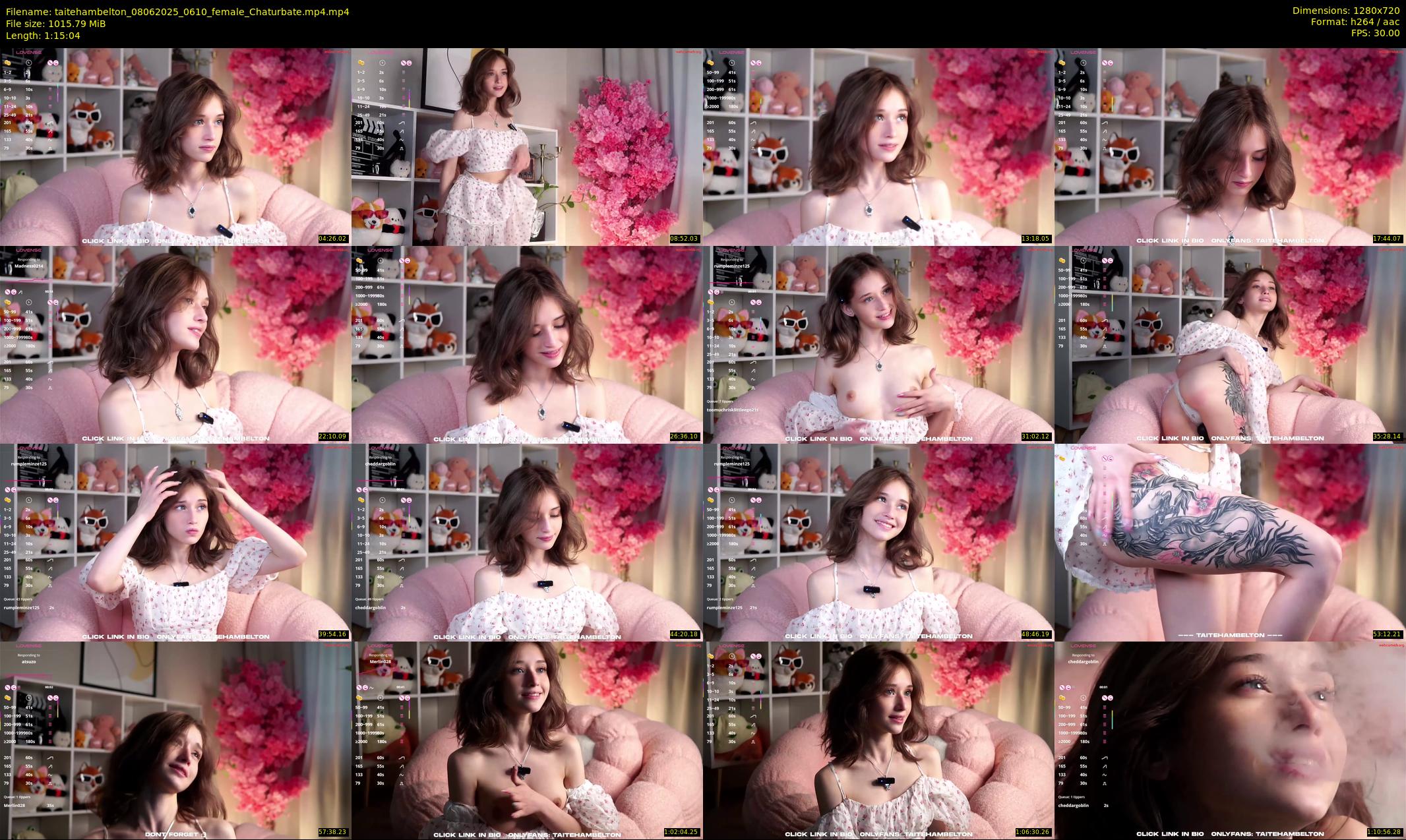 taitehambelton — 76 minute Chaturbate female cam show recording, 720p, Jun 8, 2025