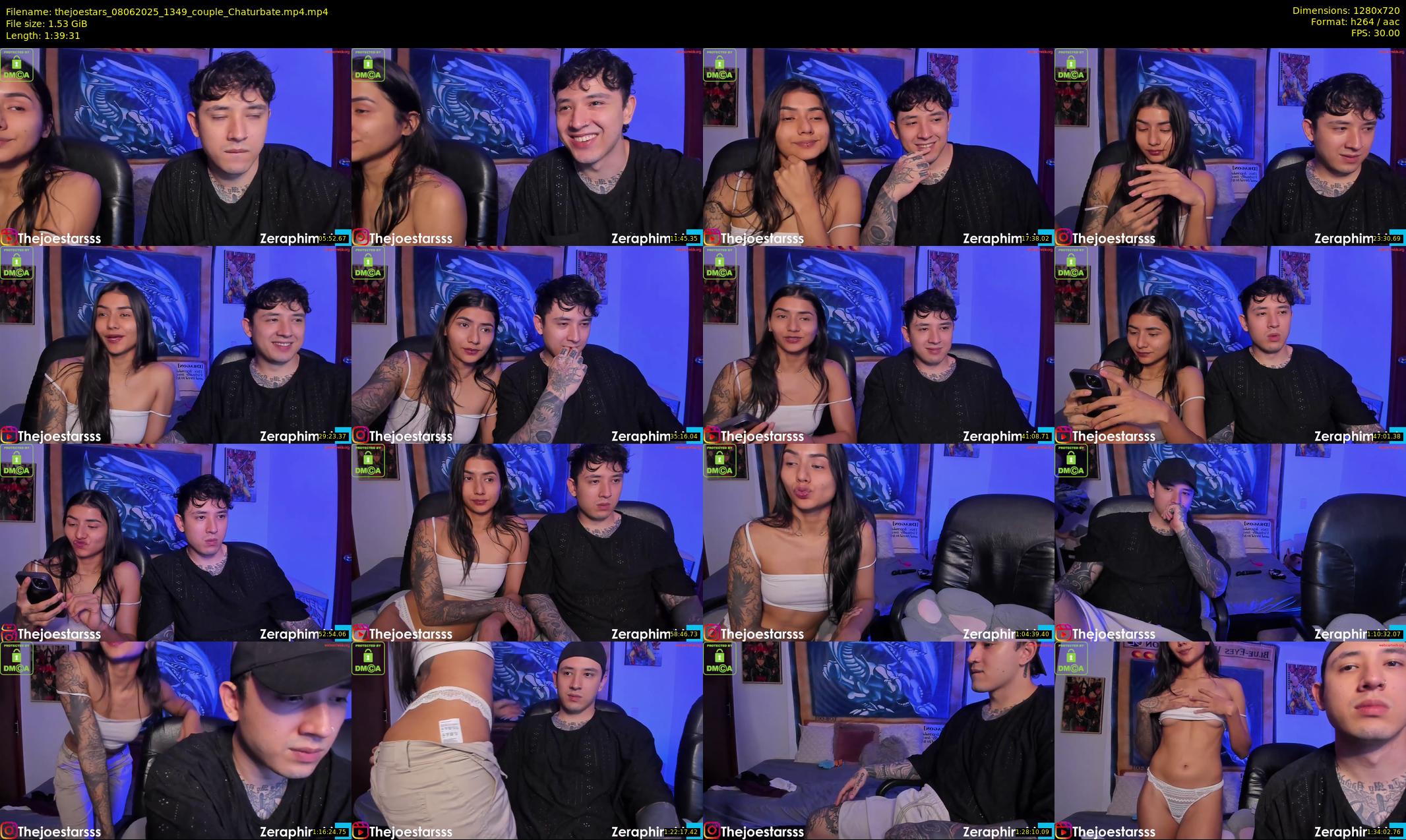thejoestars — 100 minute Chaturbate couple cam show recording, 720p, Jun 8, 2025