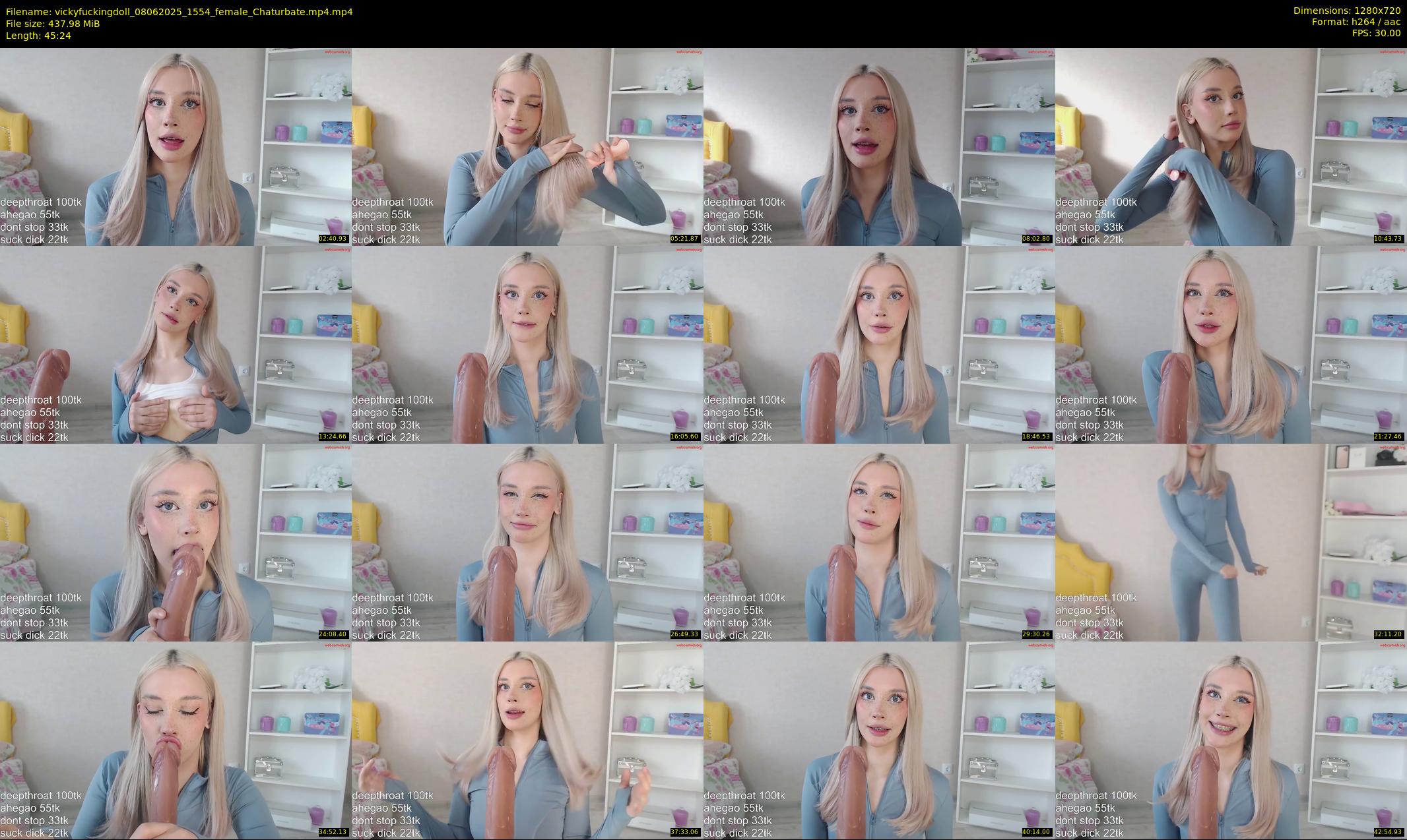 vickyfuckingdoll — 46 minute Chaturbate female cam show recording, 720p, Jun 8, 2025