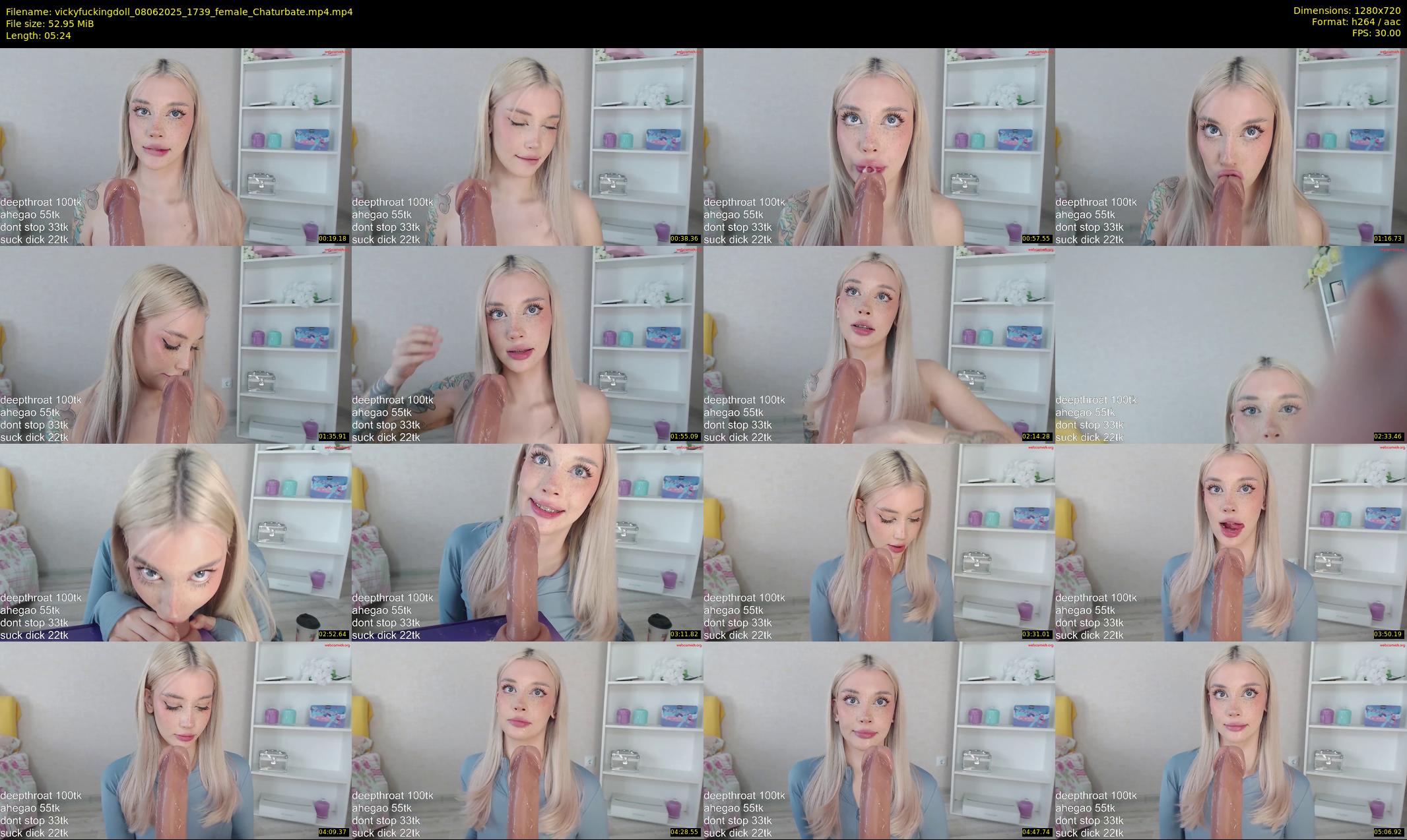 vickyfuckingdoll — 6 minute Chaturbate female cam show recording, 720p, Jun 8, 2025