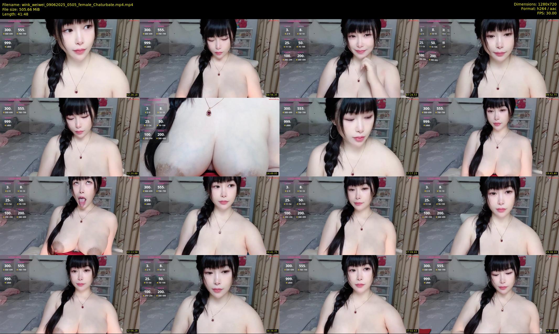 wink_weiwei — 42 minute Chaturbate female cam show recording, 720p, Jun 9, 2025