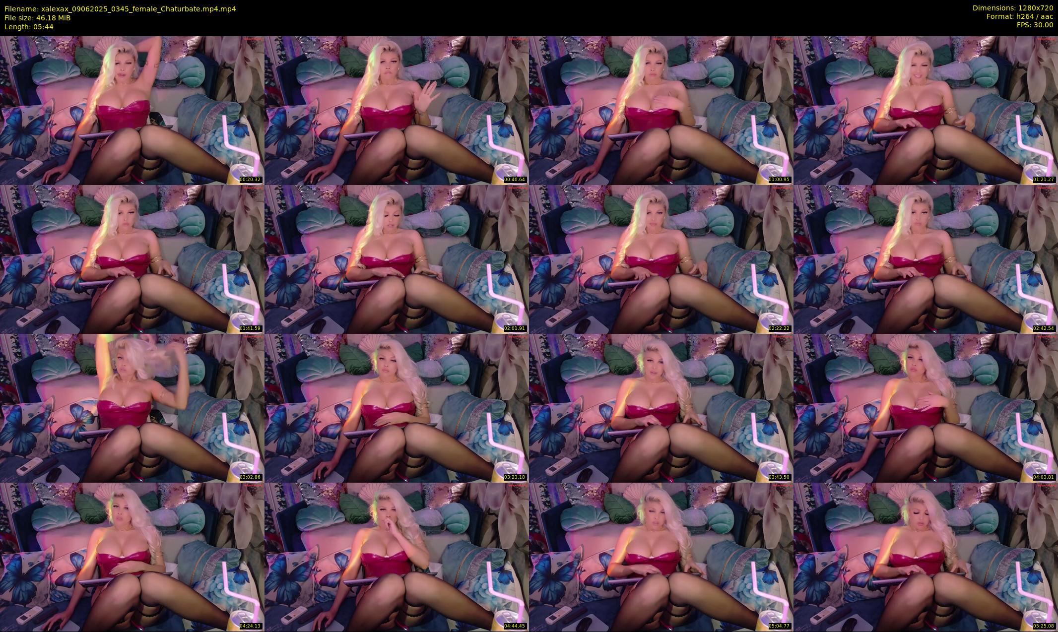 xalexax — 6 minute Chaturbate female cam show recording, 720p, Jun 9, 2025