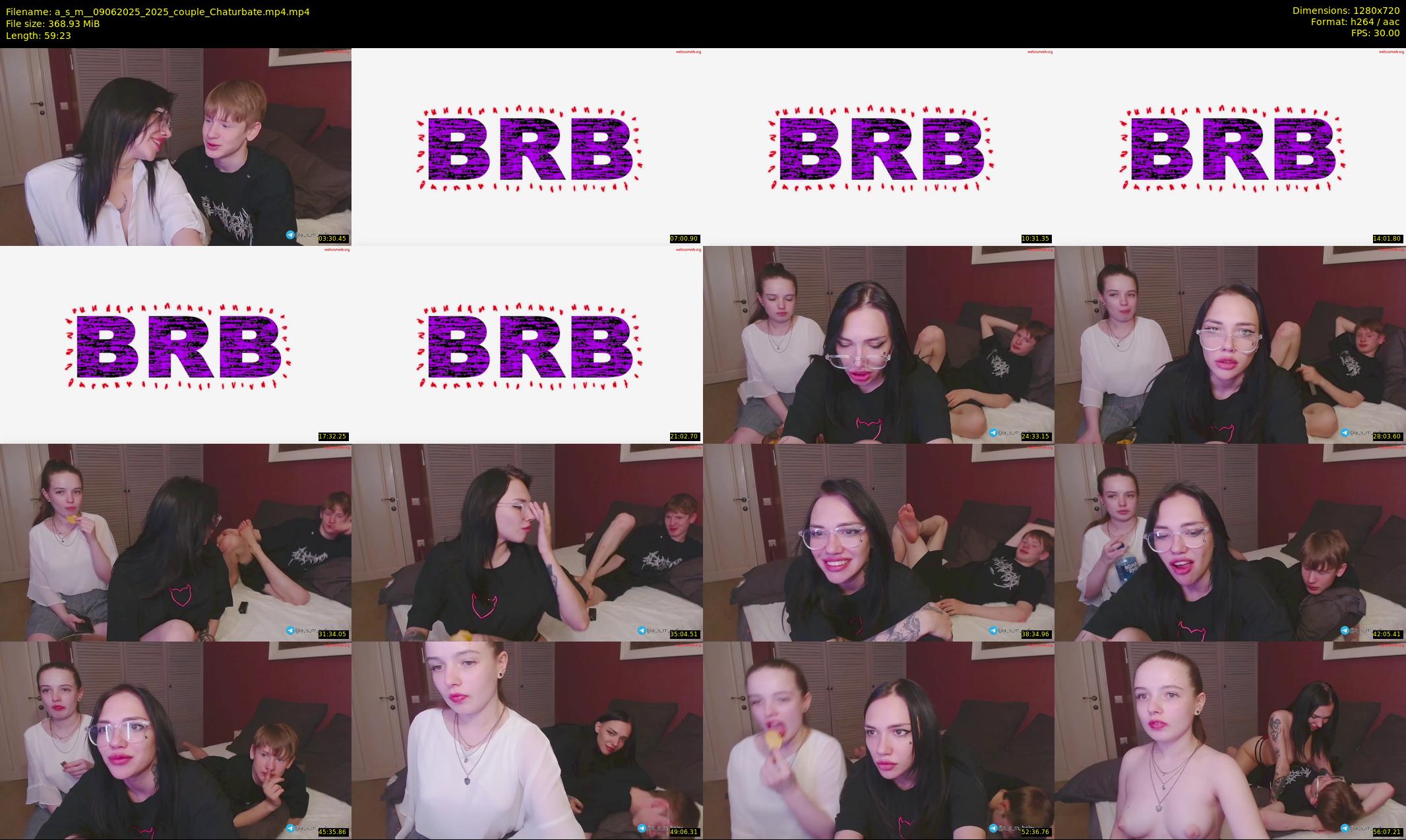 a_s_m_ — 60 minute Chaturbate couple cam show recording, 720p, Jun 9, 2025
