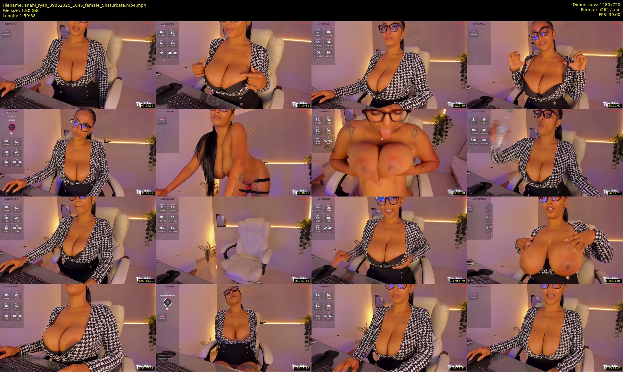 anahi_ryan — 120 minute Chaturbate female cam show recording, 720p, Jun 9, 2025