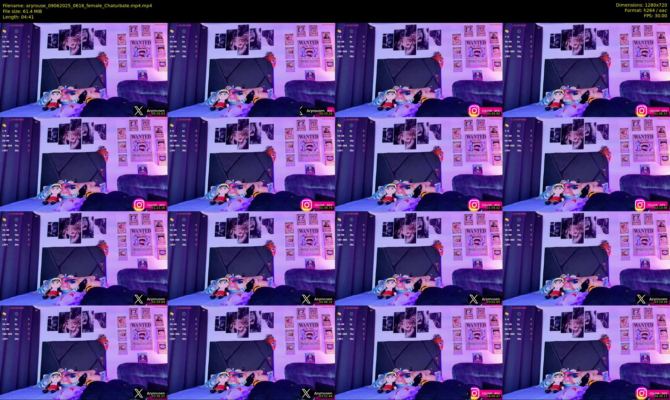 aryrouse — 5 minute Chaturbate female cam show recording, 720p, Jun 9, 2025