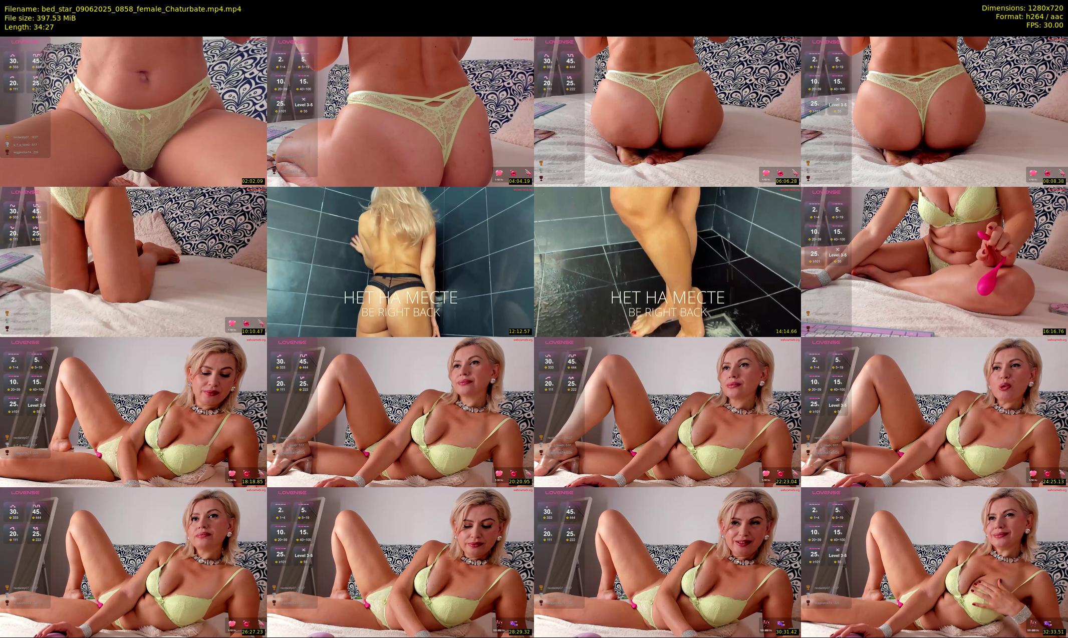 bed_star — 35 minute Chaturbate female cam show recording, 720p, Jun 9, 2025